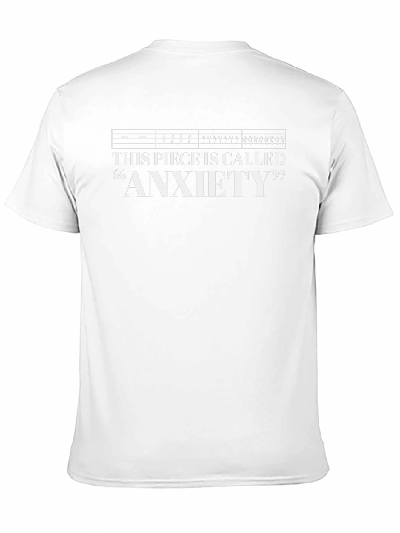 Anxiety Music Note Graphic T-Shirt - Soft Cotton Tee