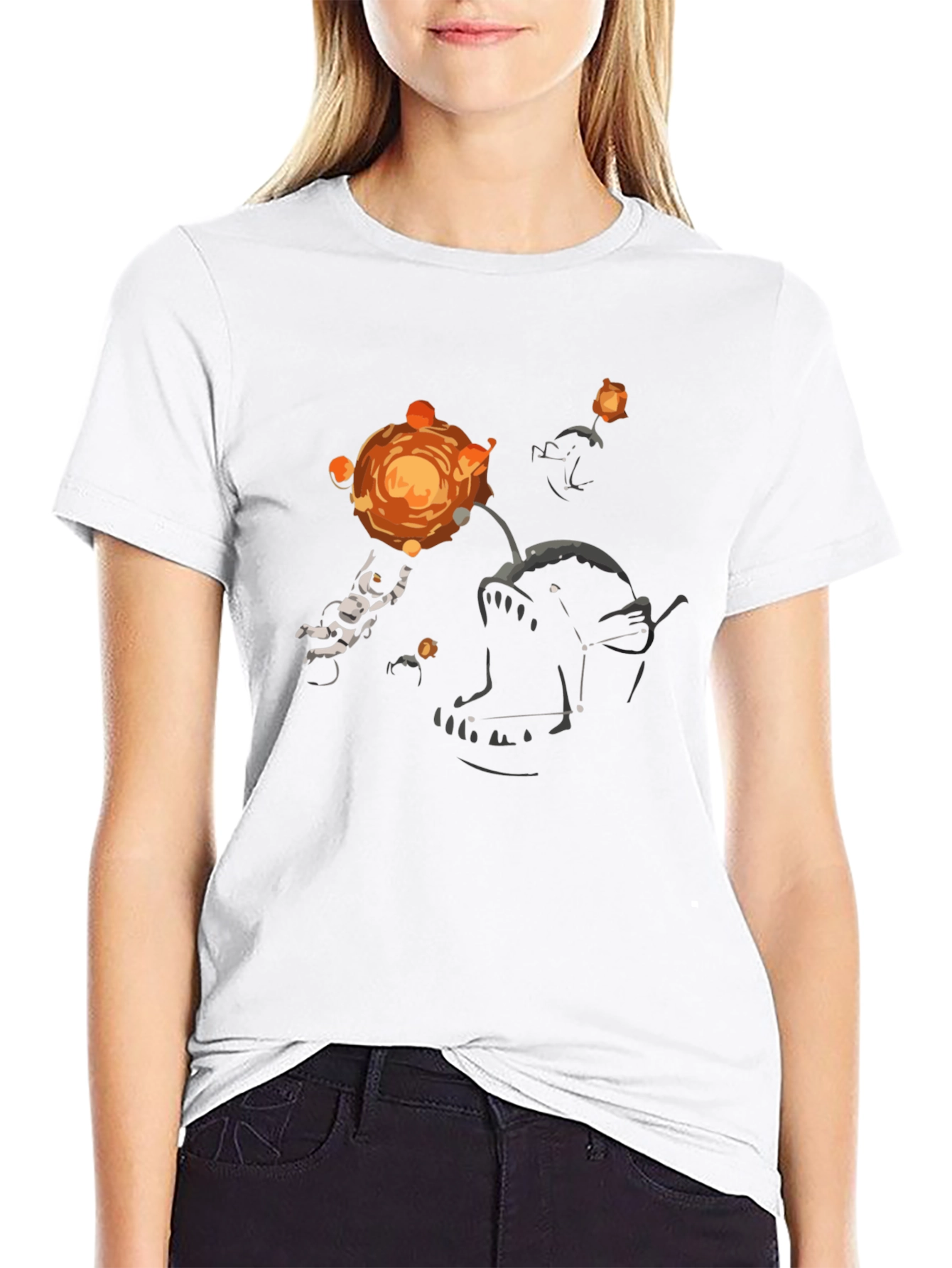 Angler Fish & Astronaut Graphic Tee