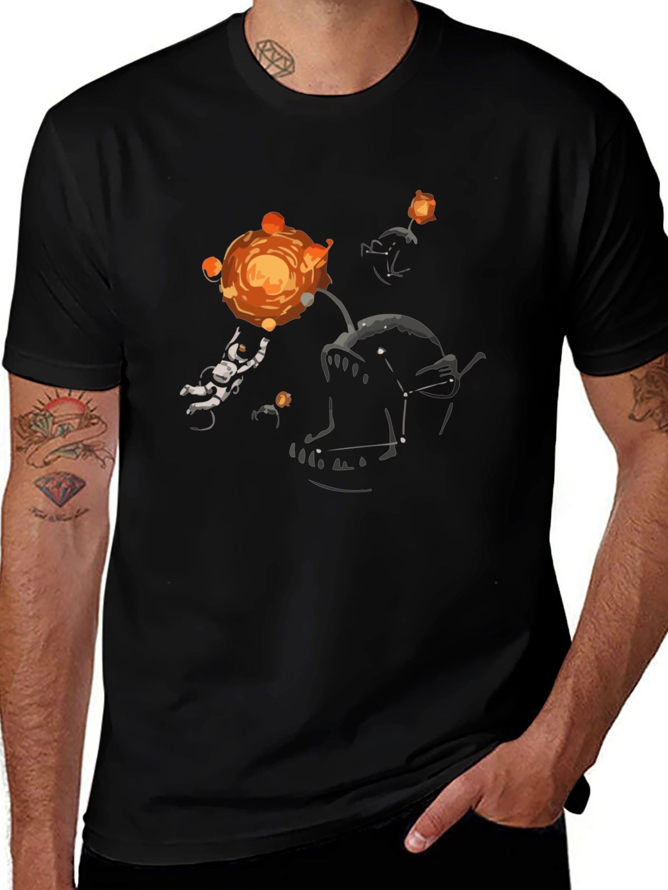 Angler Fish & Astronaut Graphic Tee