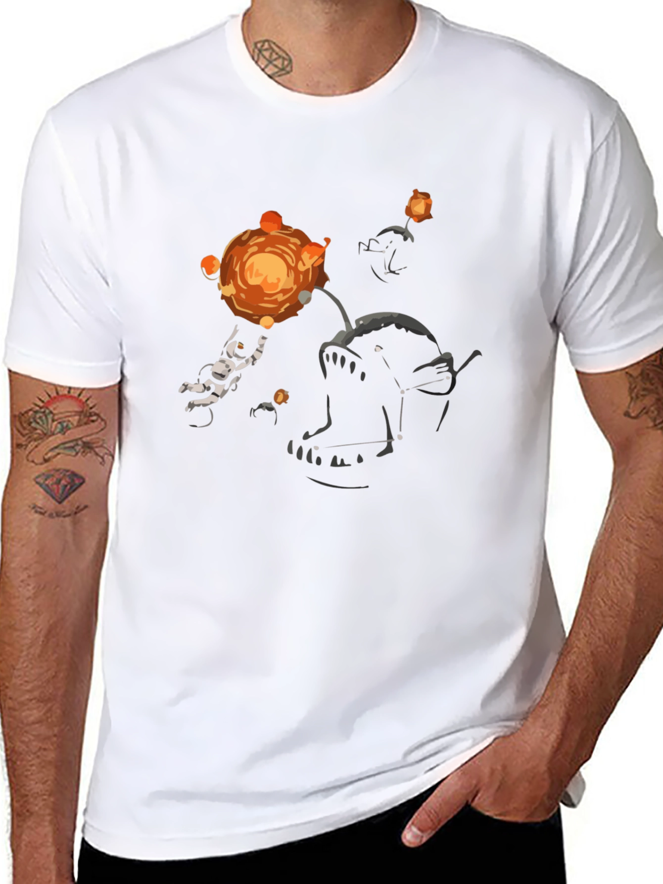 Angler Fish & Astronaut Graphic Tee