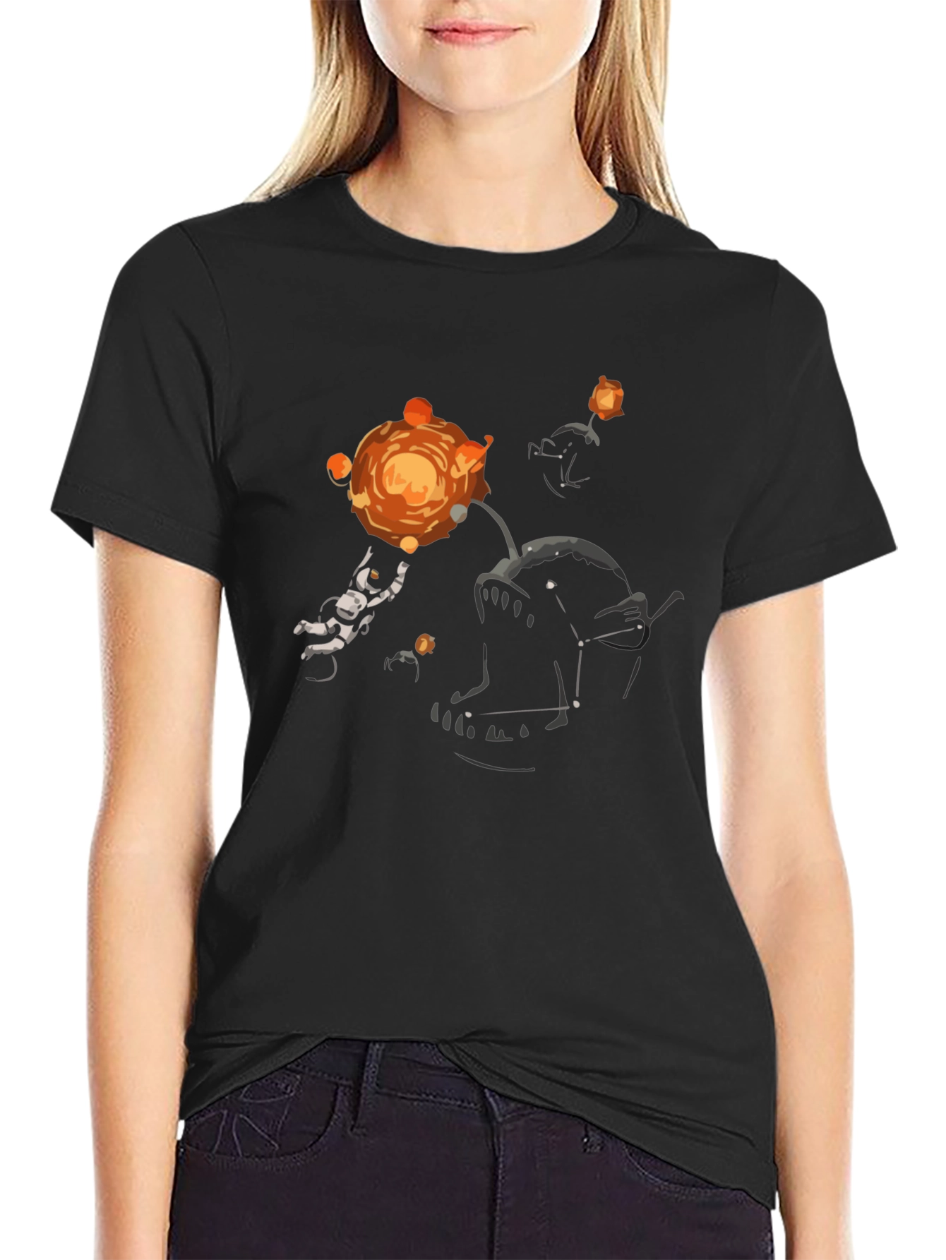 Angler Fish & Astronaut Graphic Tee