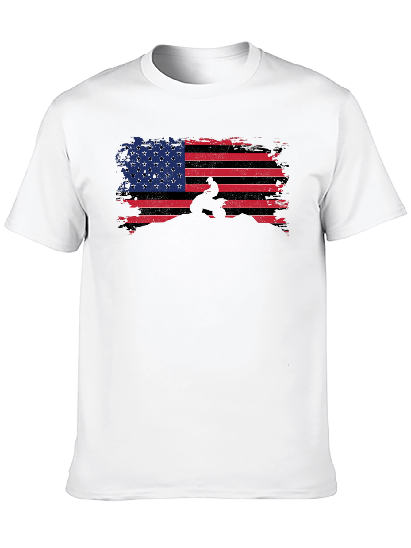 American Flag ATV Rider Graphic Tee