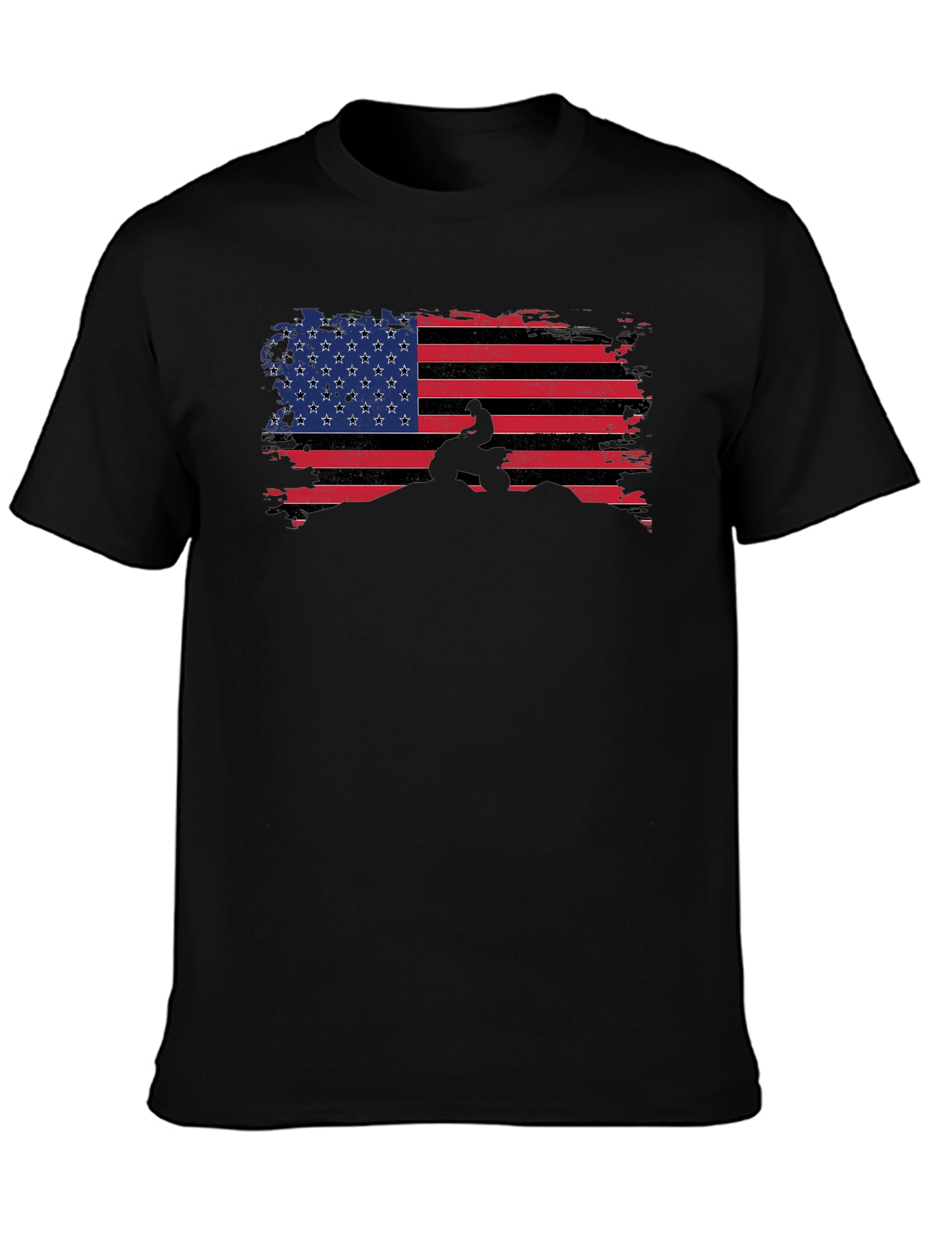 American Flag ATV Rider Graphic Tee