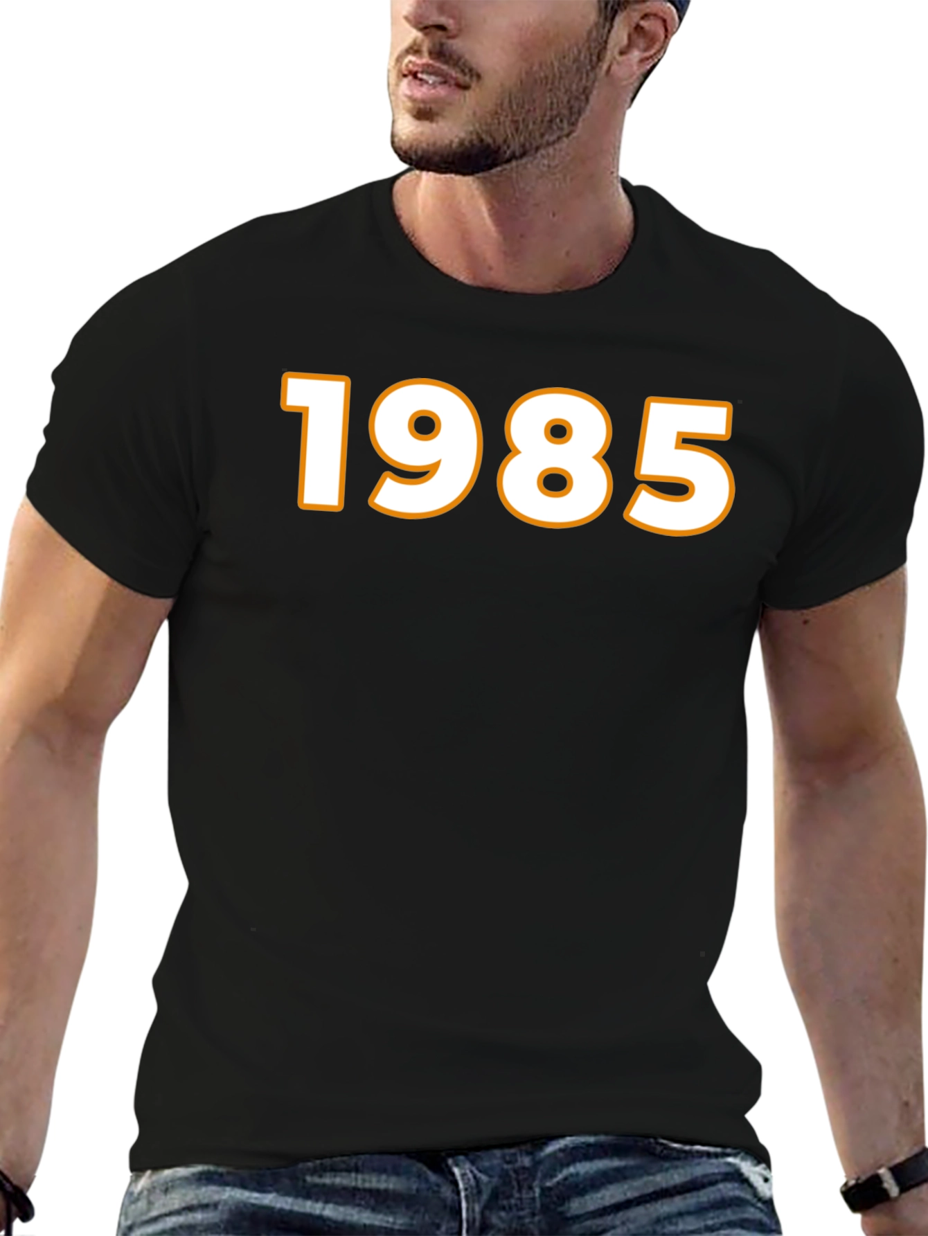 1985 Graphic Tee - Retro Style Black T-Shirt