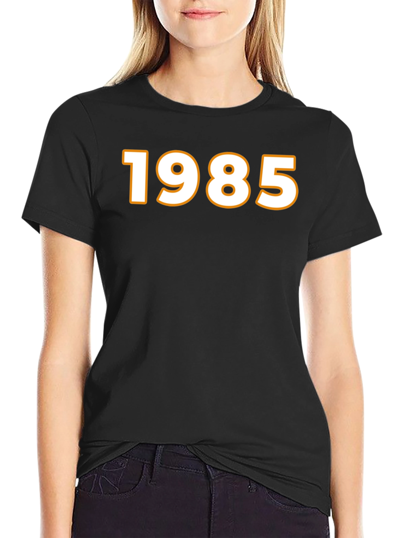 1985 Graphic Tee - Retro Style Black T-Shirt