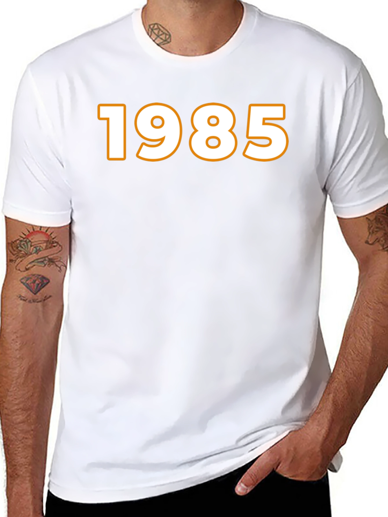1985 Graphic Tee - Retro Style Black T-Shirt