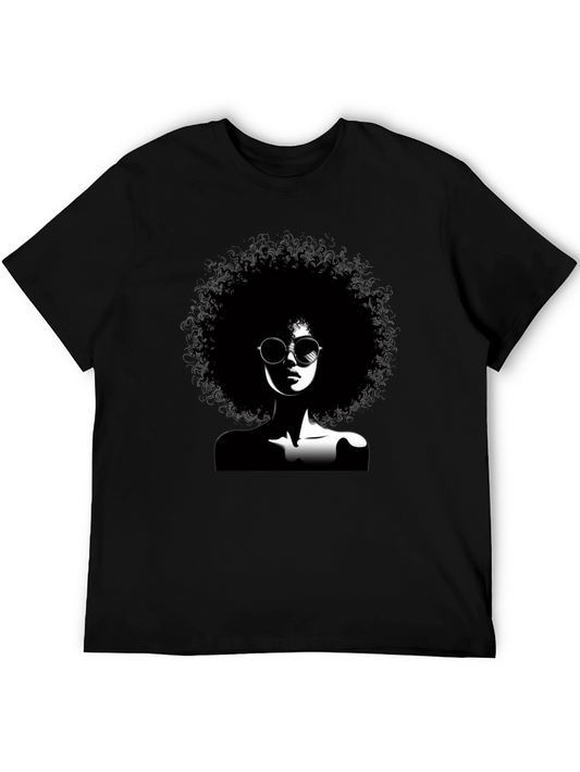 Afro Silhouette Graphic T-Shirt - Unisex Cotton Tee