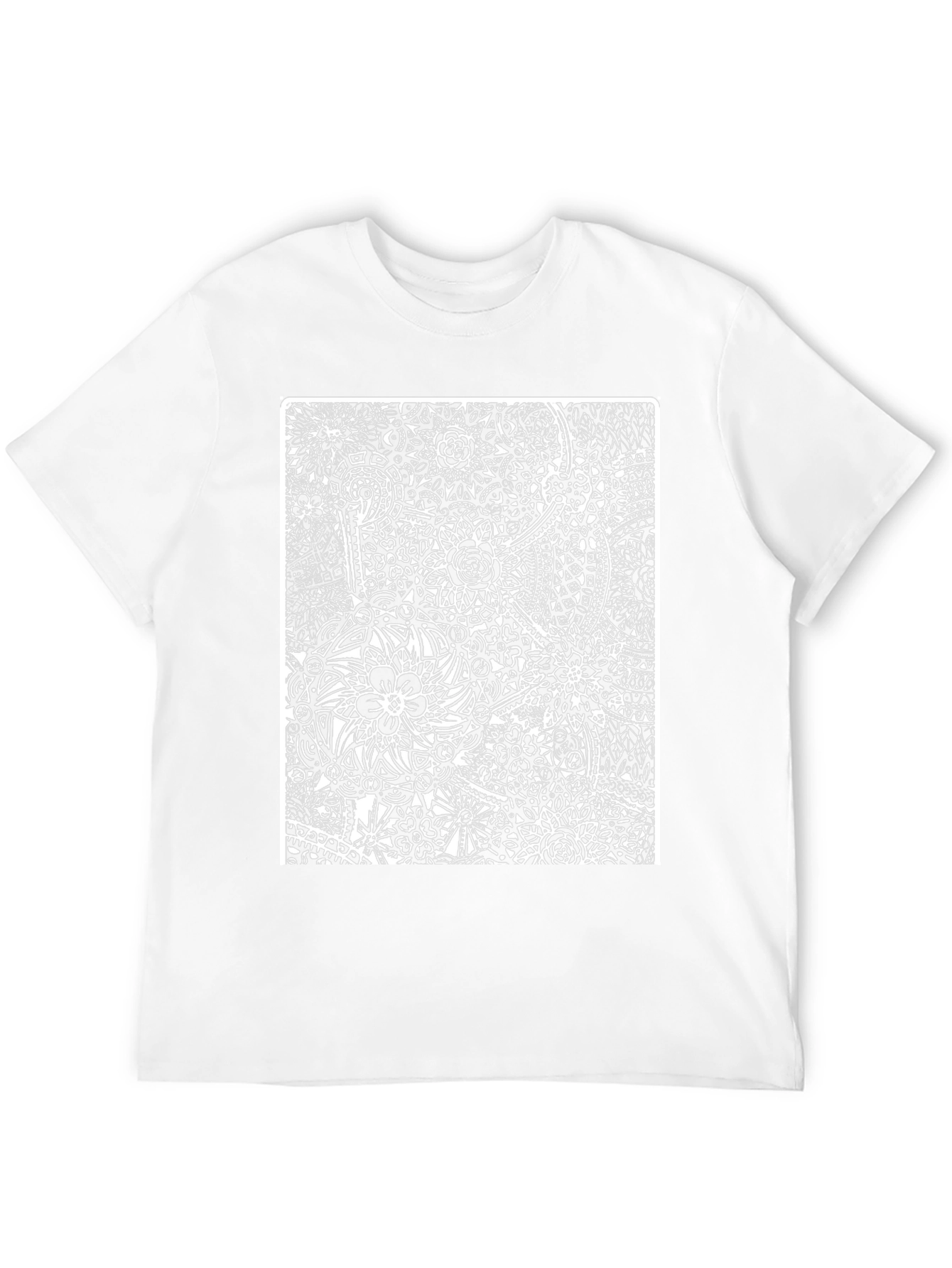 Abstract Floral Black T-Shirt