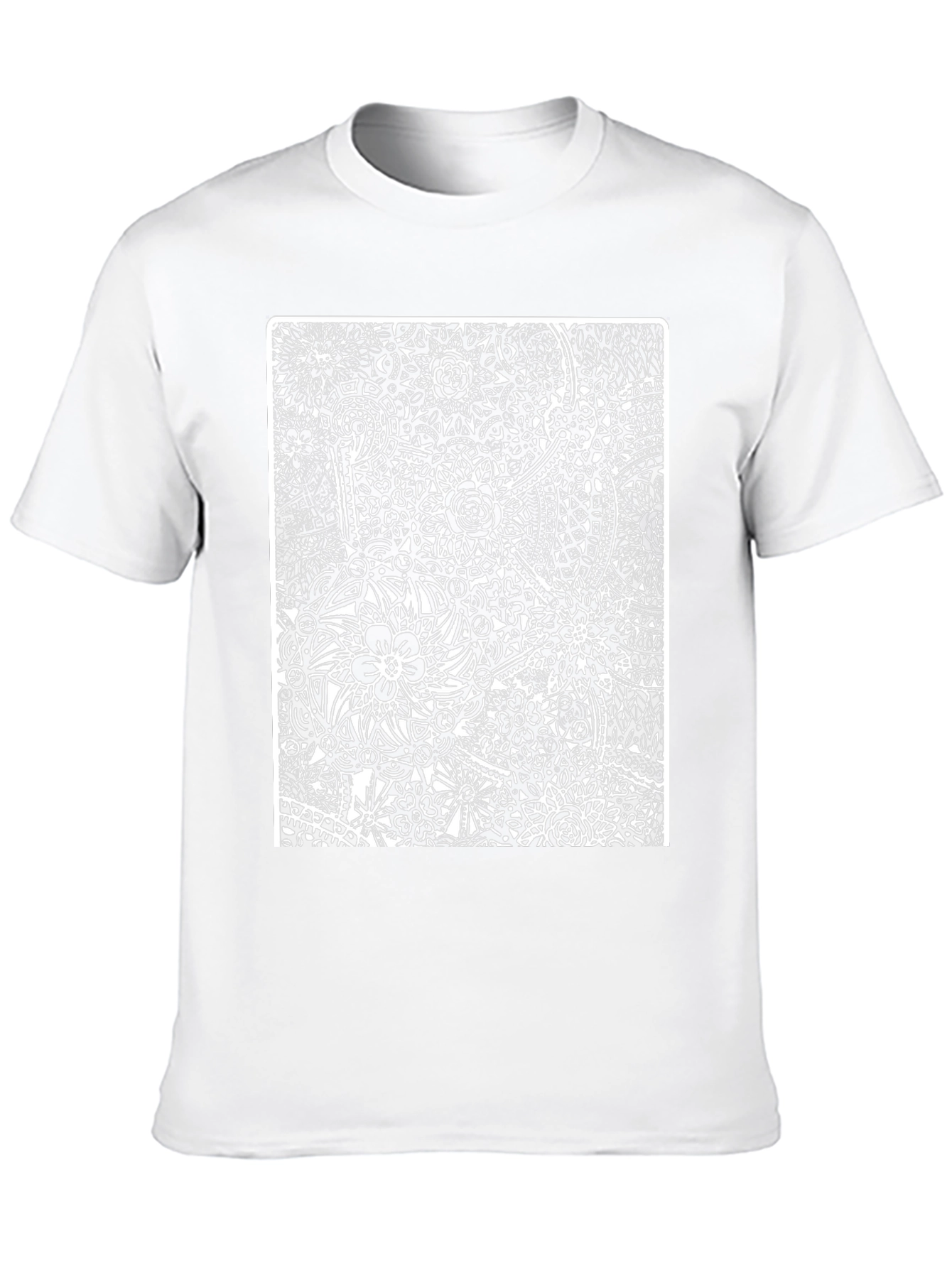Abstract Floral Black T-Shirt