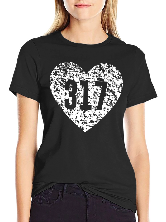 317 Area Code Heart T-Shirt