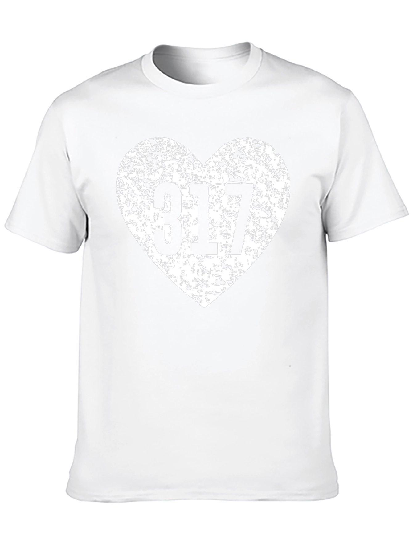 317 Area Code Heart T-Shirt