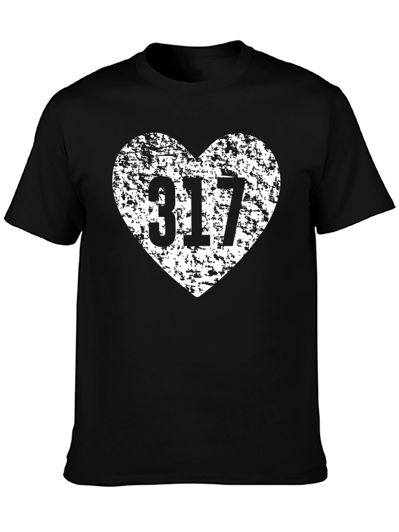 317 Area Code Heart T-Shirt
