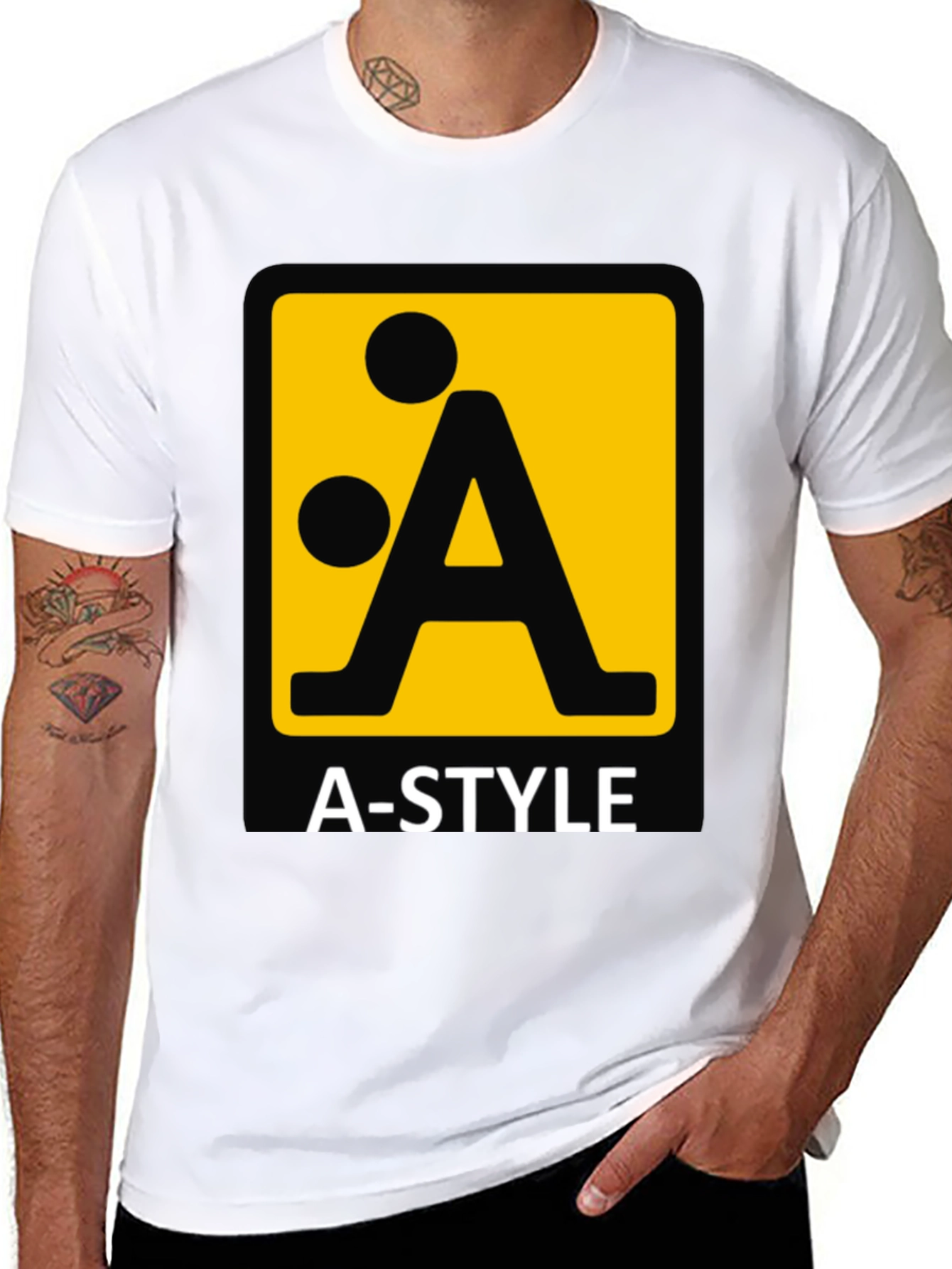 A-Style Logo Graphic Black T-Shirt