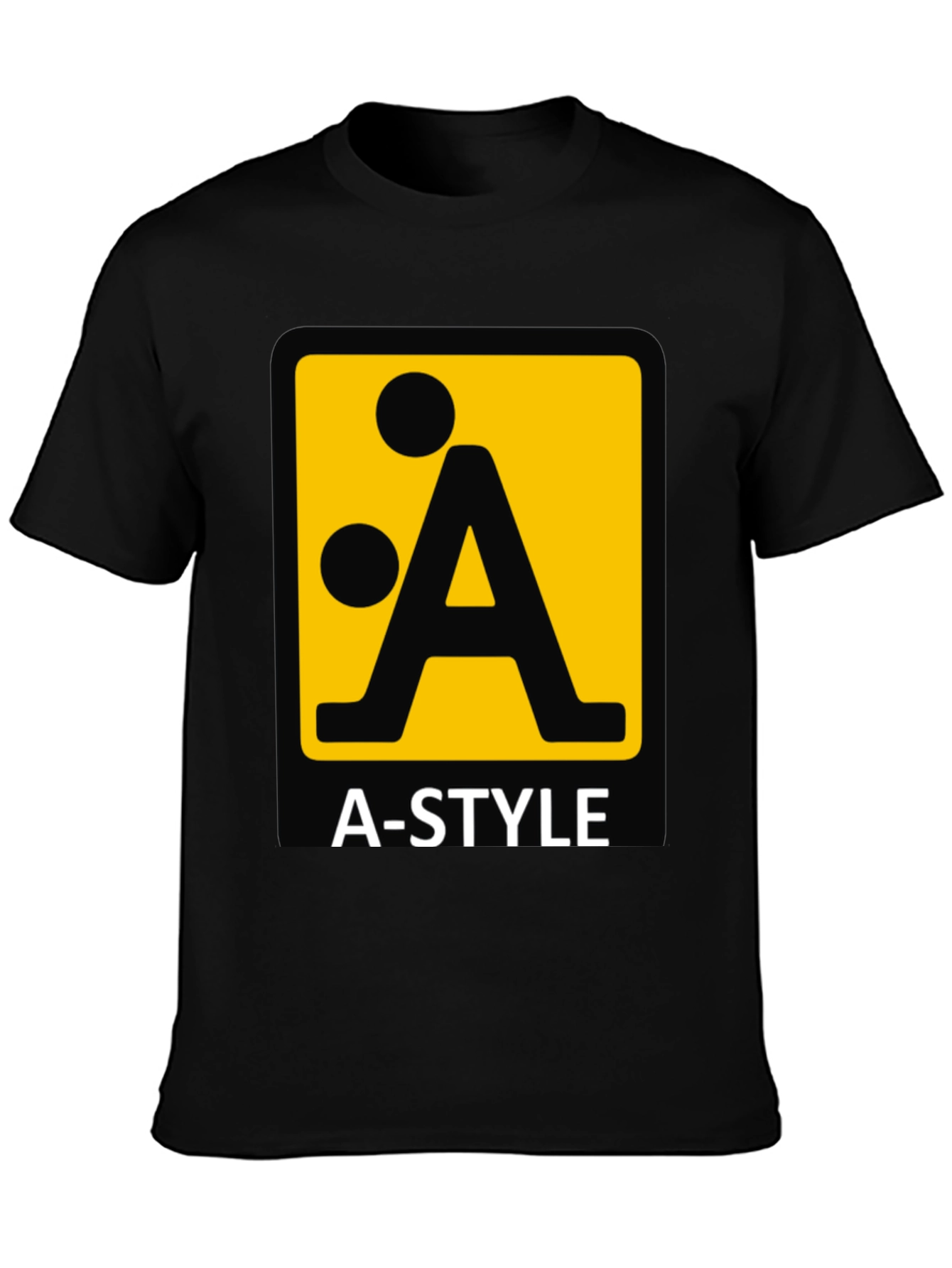 A-Style Logo Graphic Black T-Shirt