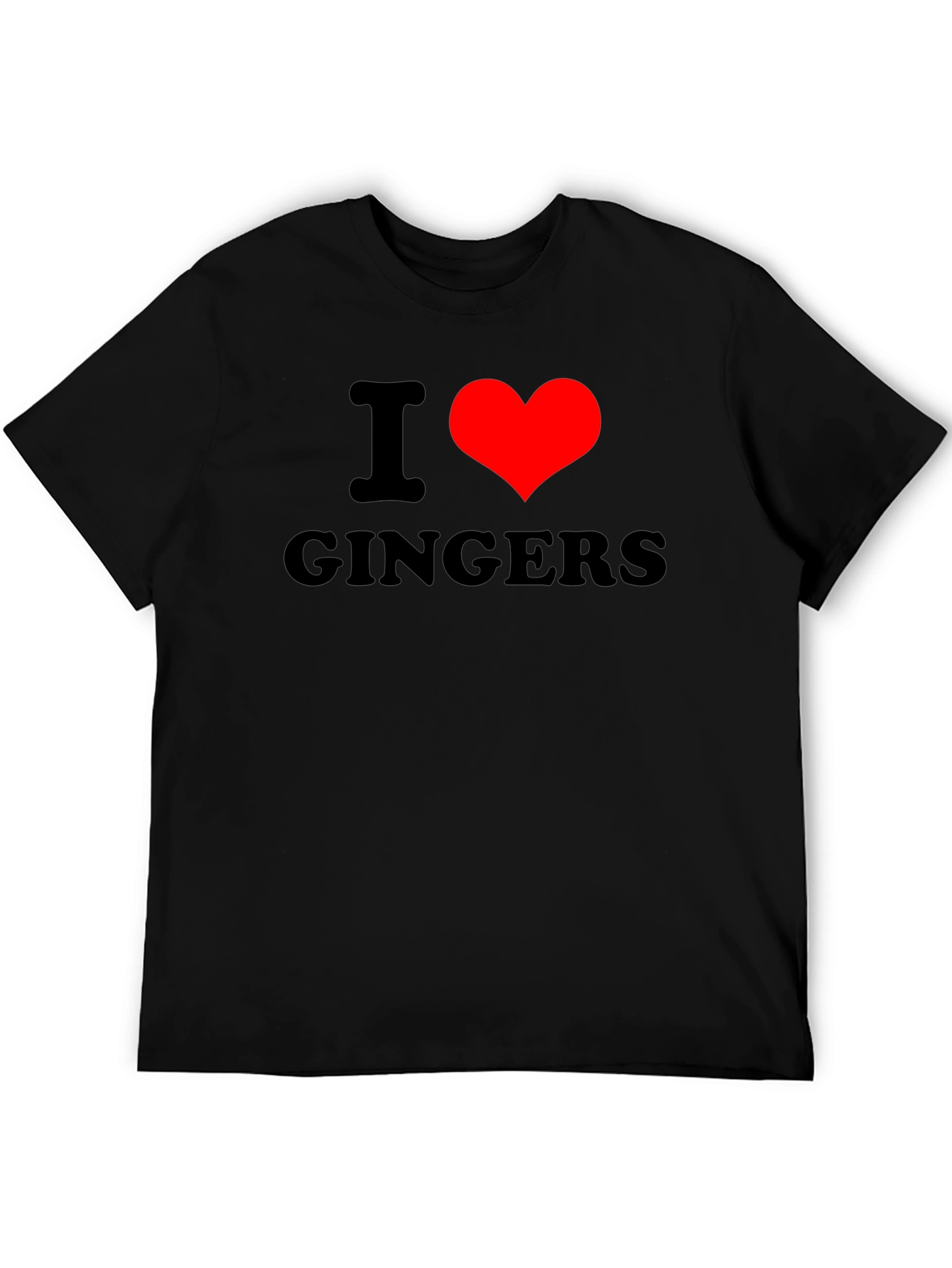 I Heart Gingers Black T-Shirt