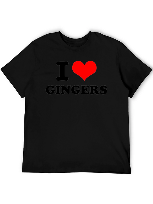 I Heart Gingers Black T-Shirt