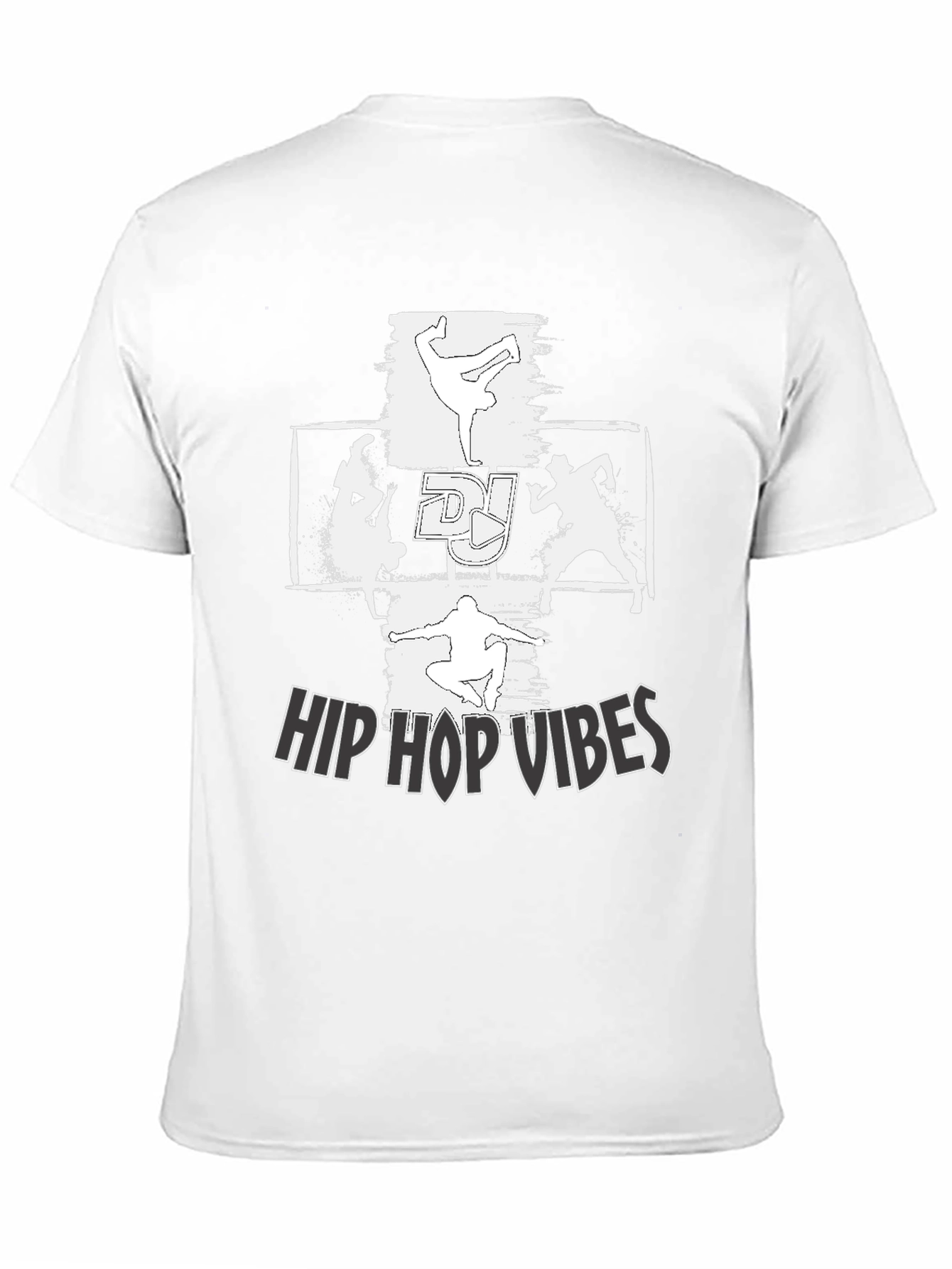 Hip Hop Vibes Black Graphic Tee