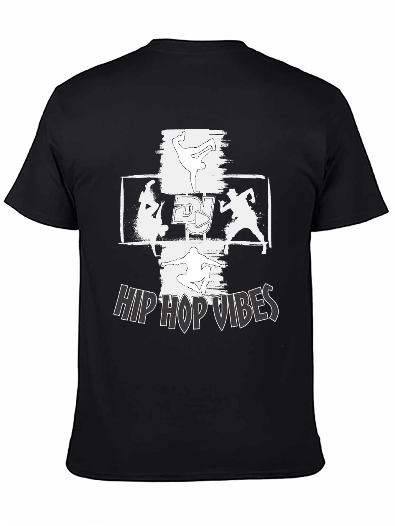 Hip Hop Vibes Black Graphic Tee