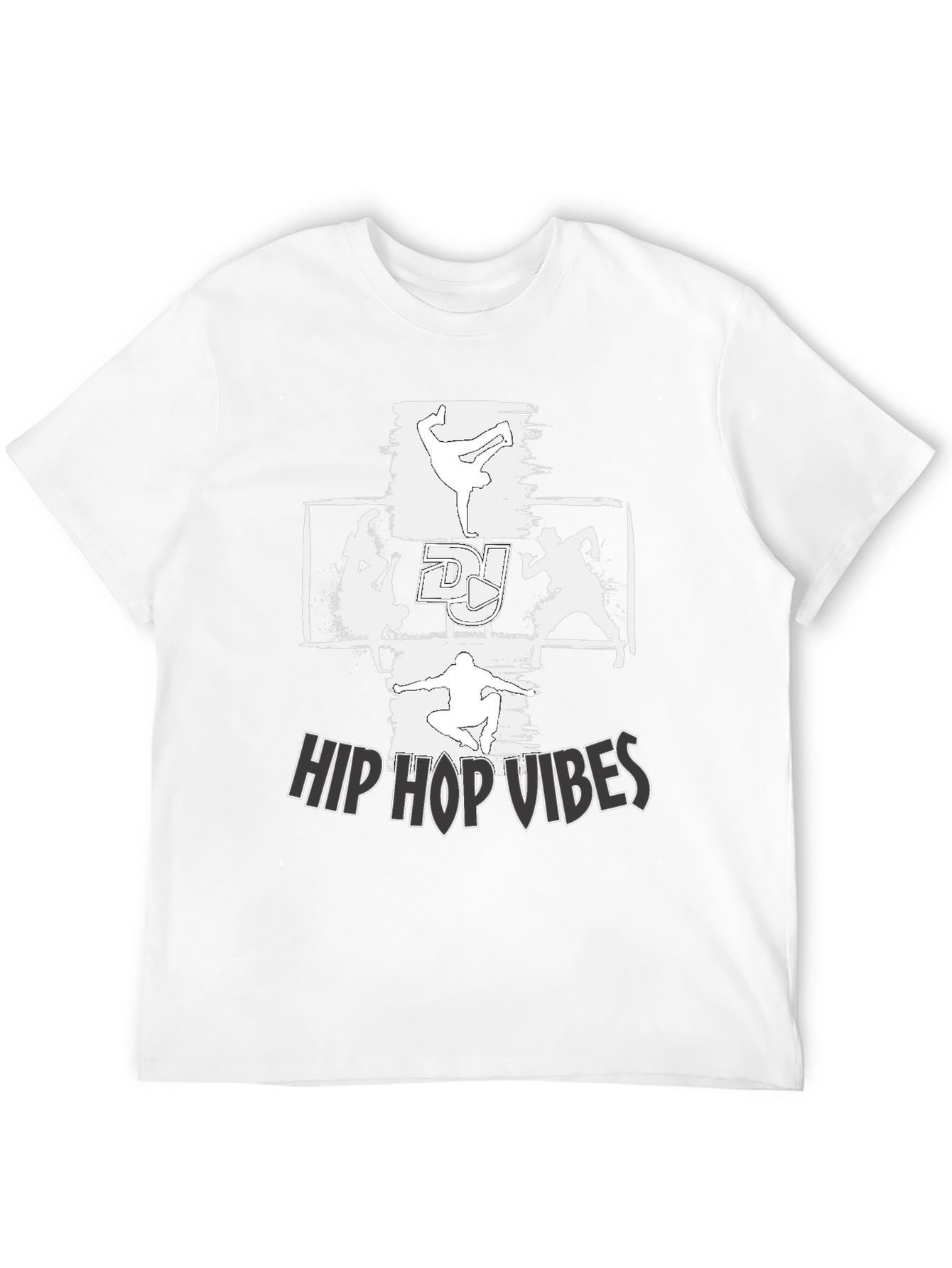 Hip Hop Vibes Black Graphic Tee