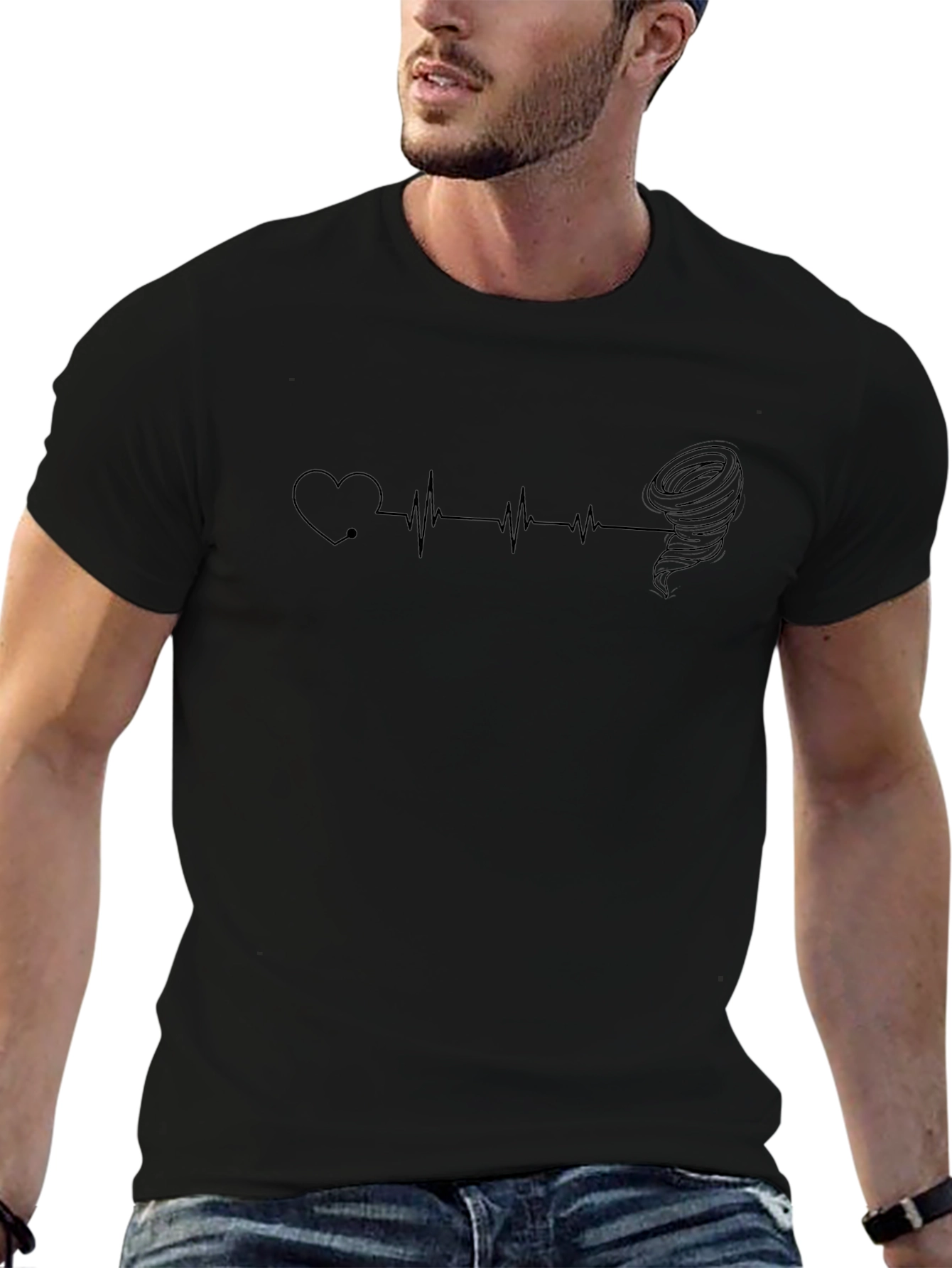 Heartbeat Tornado T-Shirt - Weather Lover Tee
