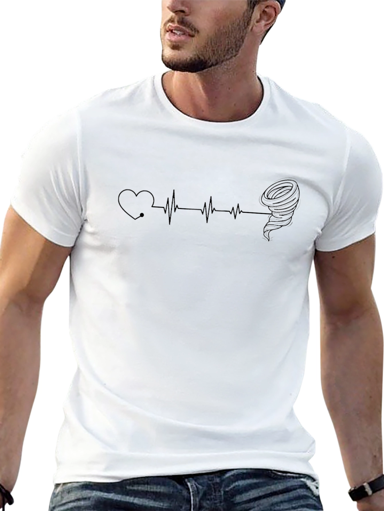 Heartbeat Tornado T-Shirt - Weather Lover Tee