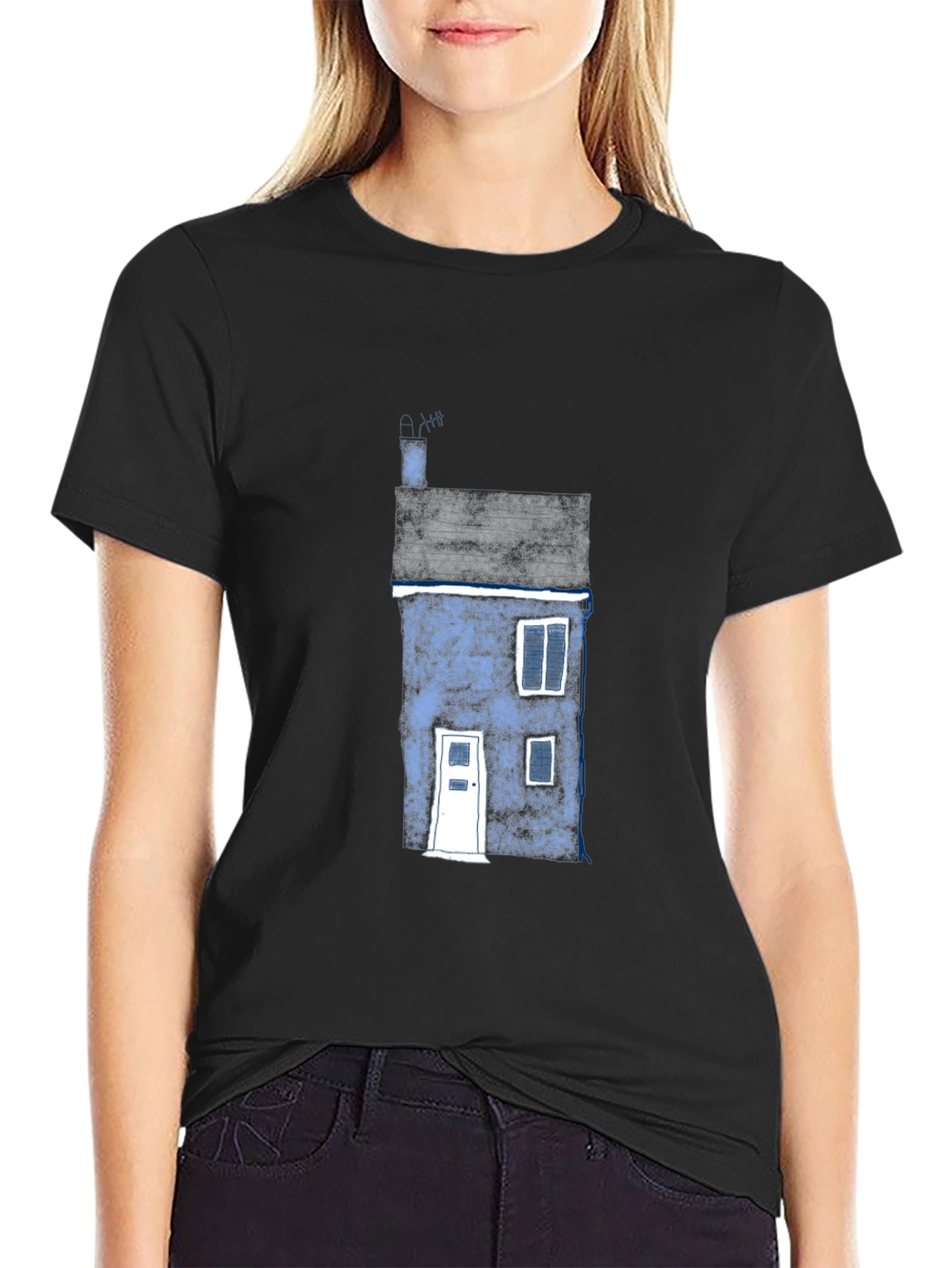 House Graphic Black T-Shirt