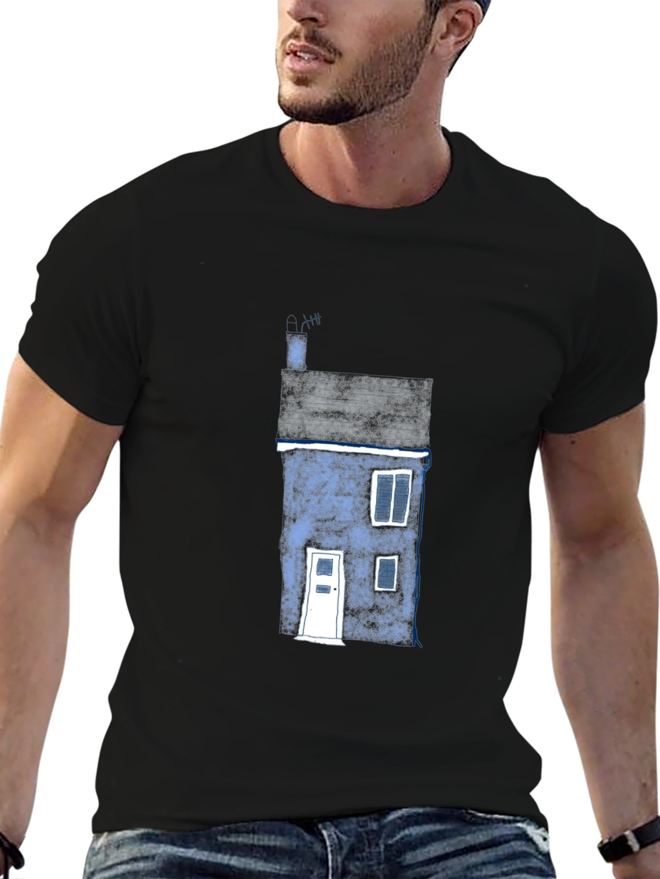 House Graphic Black T-Shirt