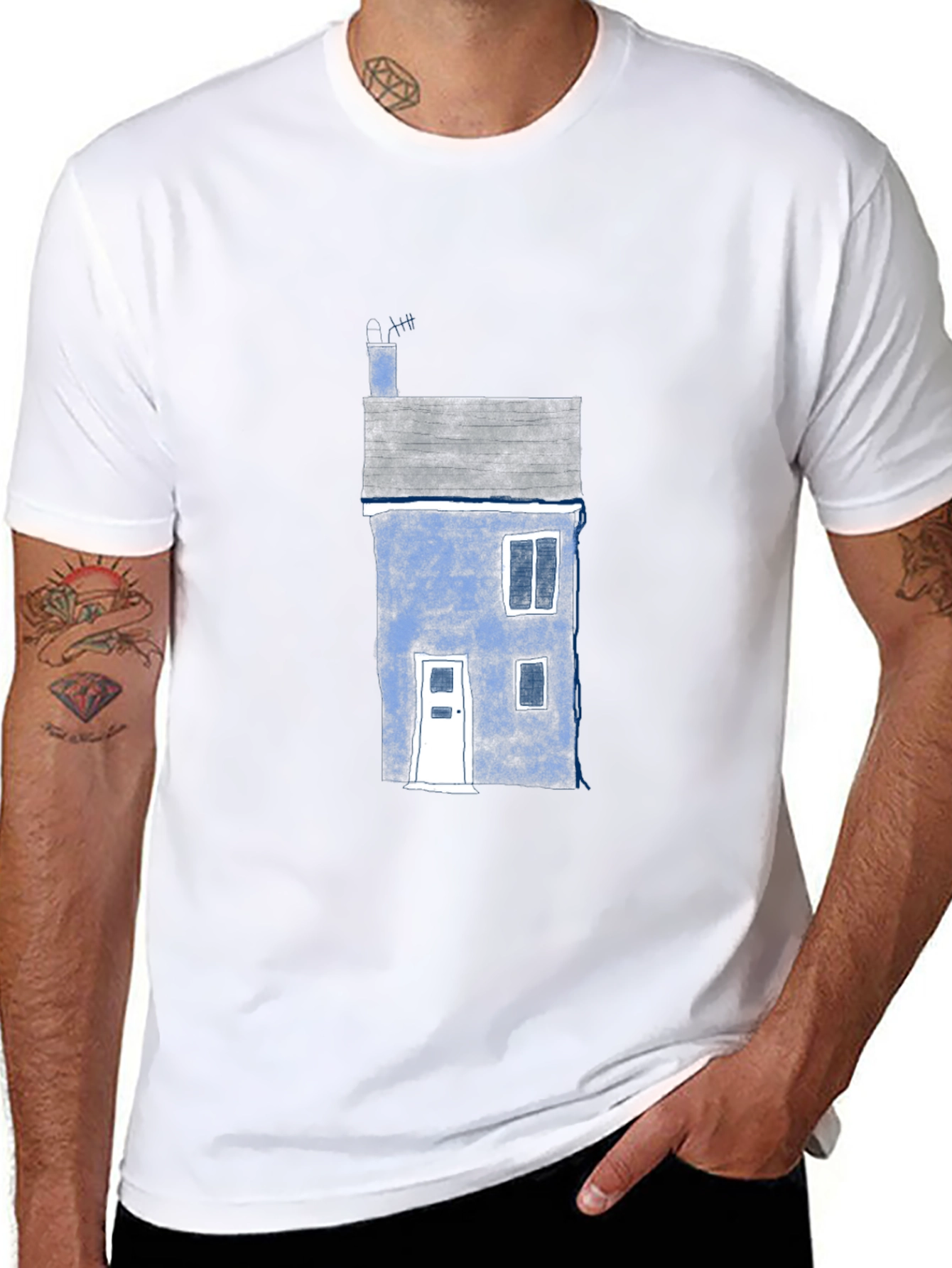 House Graphic Black T-Shirt