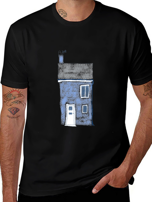 House Graphic Black T-Shirt