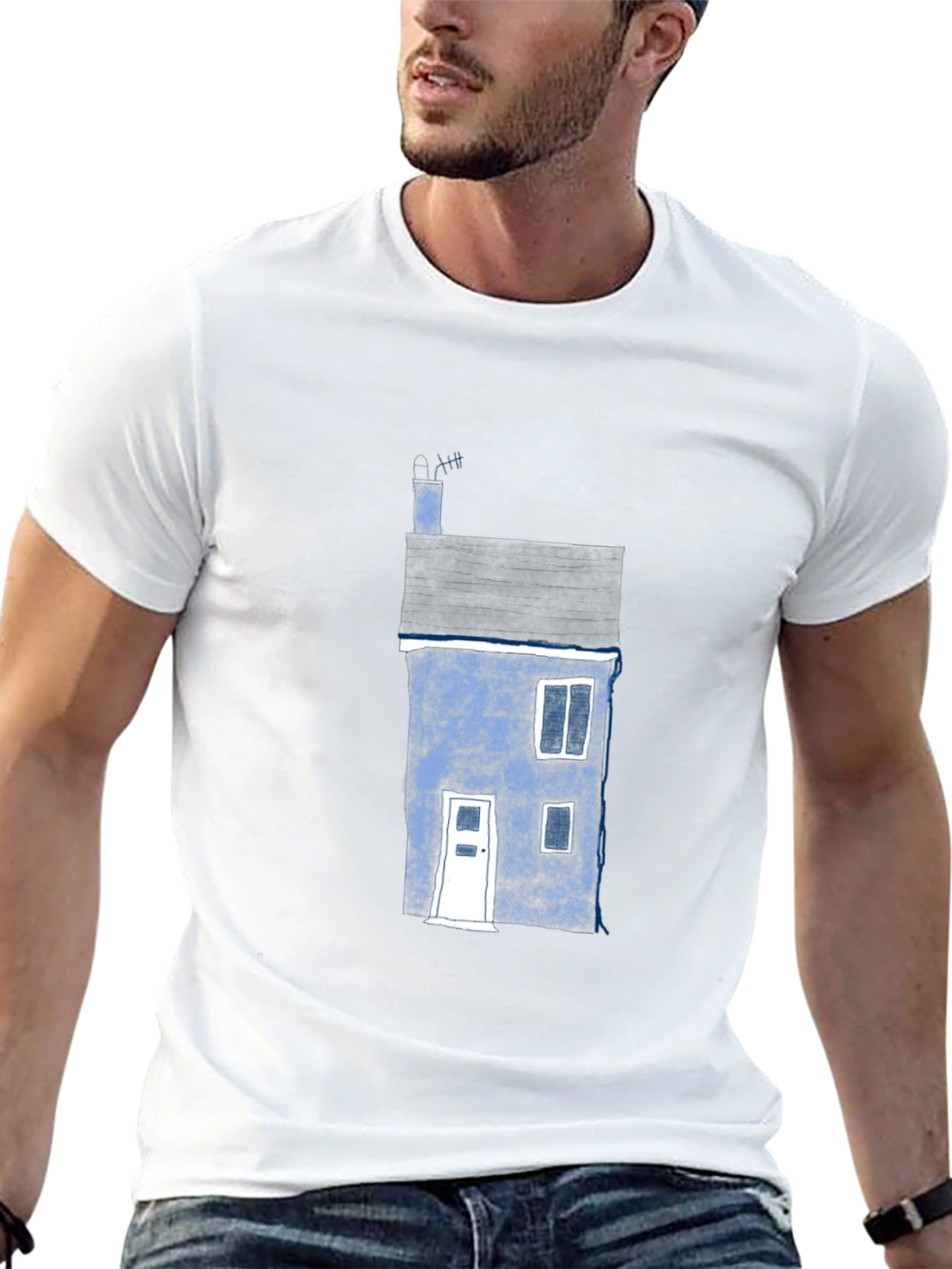 House Graphic Black T-Shirt
