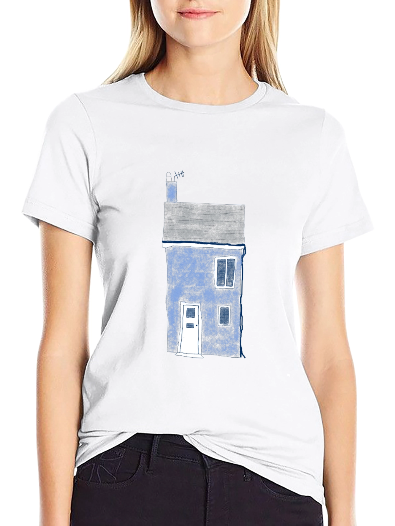 House Graphic Black T-Shirt
