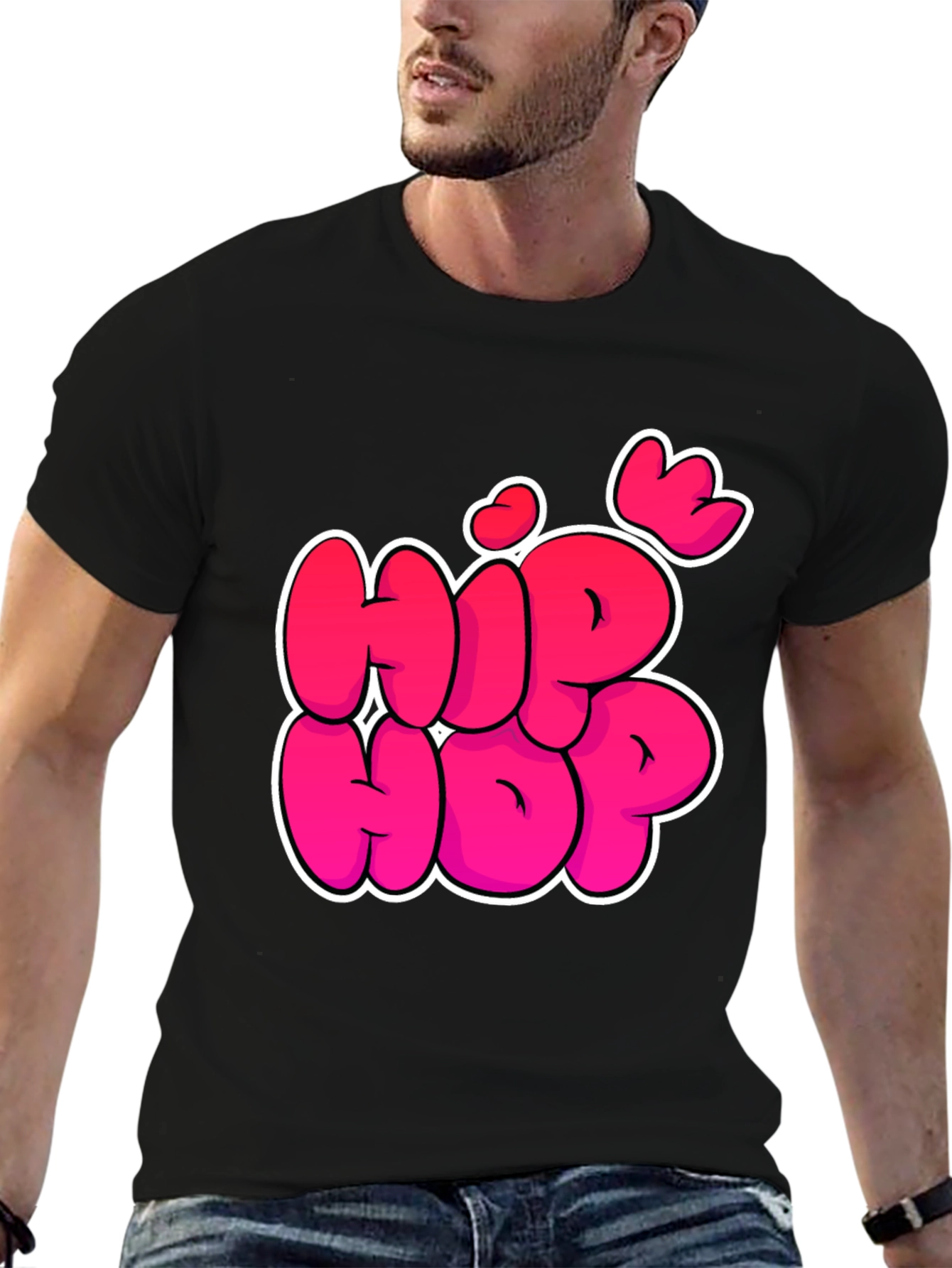 Hip Hop Graphic Black T-Shirt