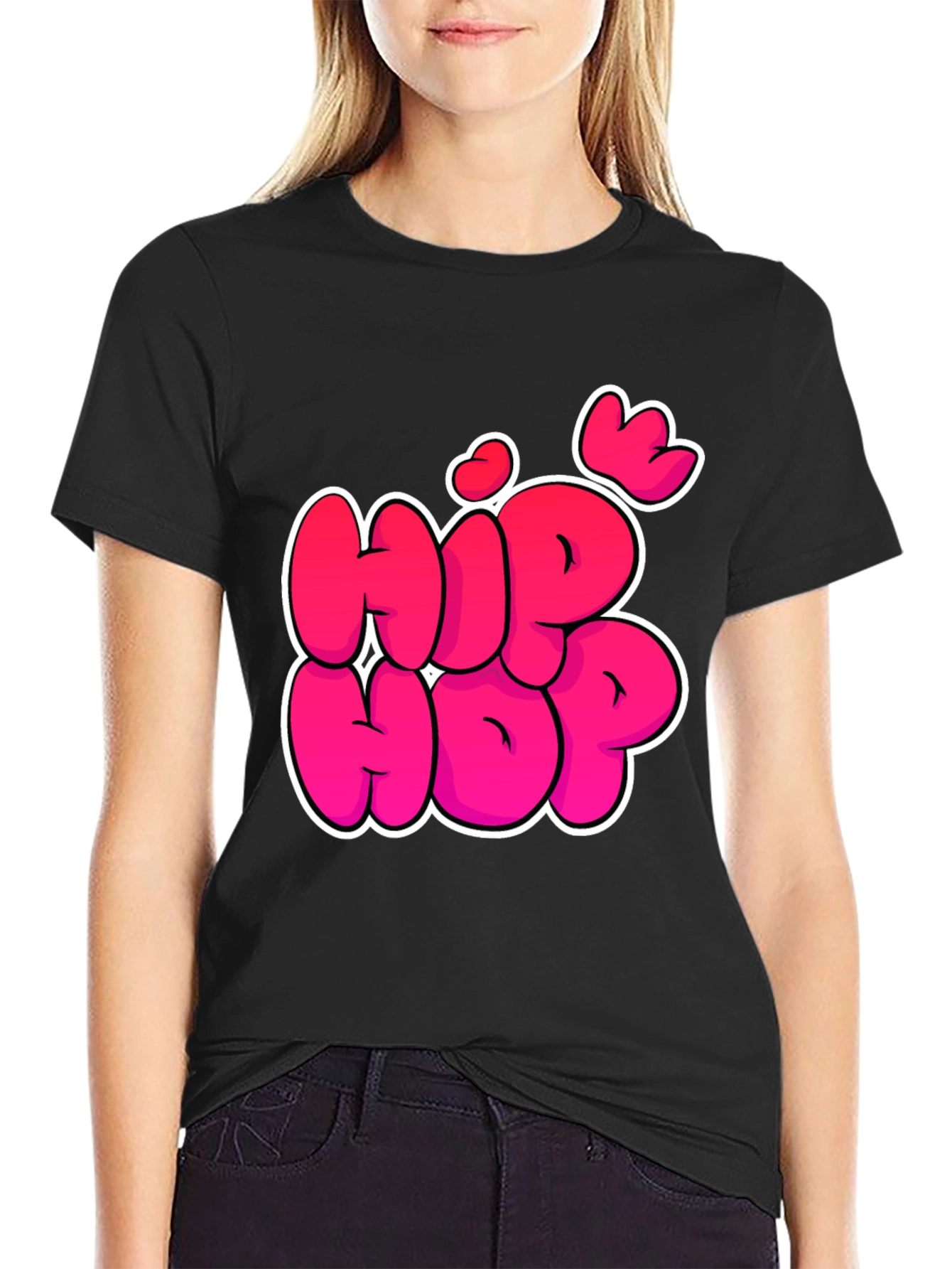 Hip Hop Graphic Black T-Shirt