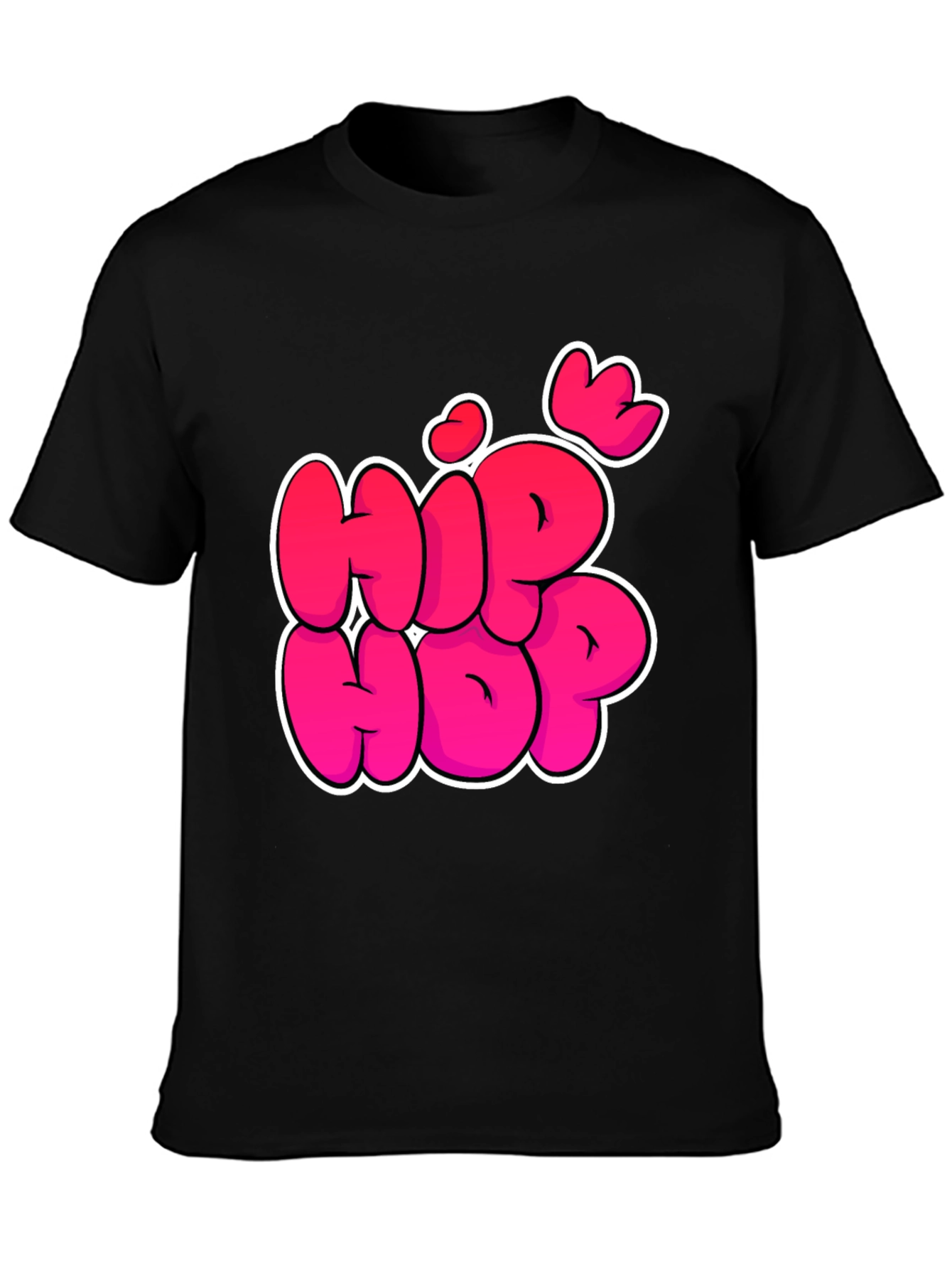 Hip Hop Graphic Black T-Shirt