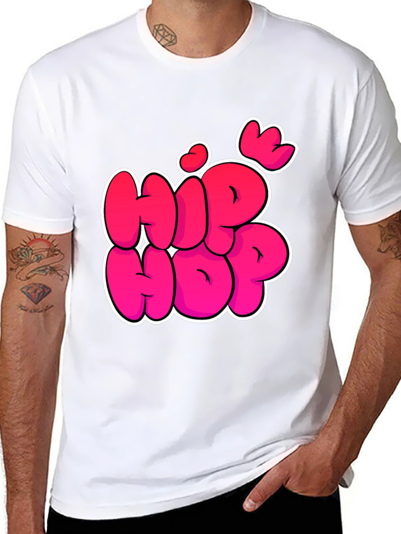 Hip Hop Graphic Black T-Shirt