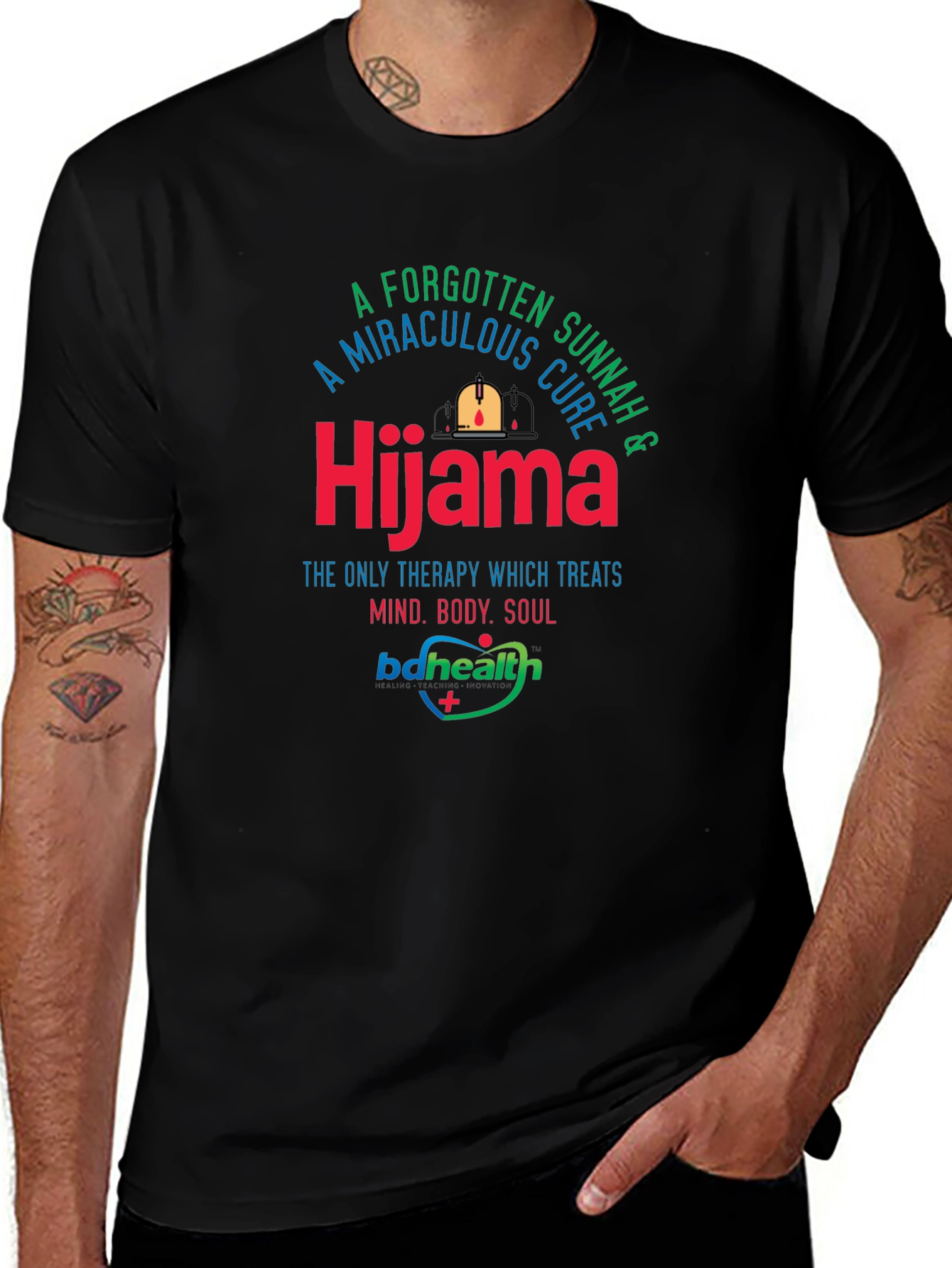 Hijama Therapy Black T-Shirt