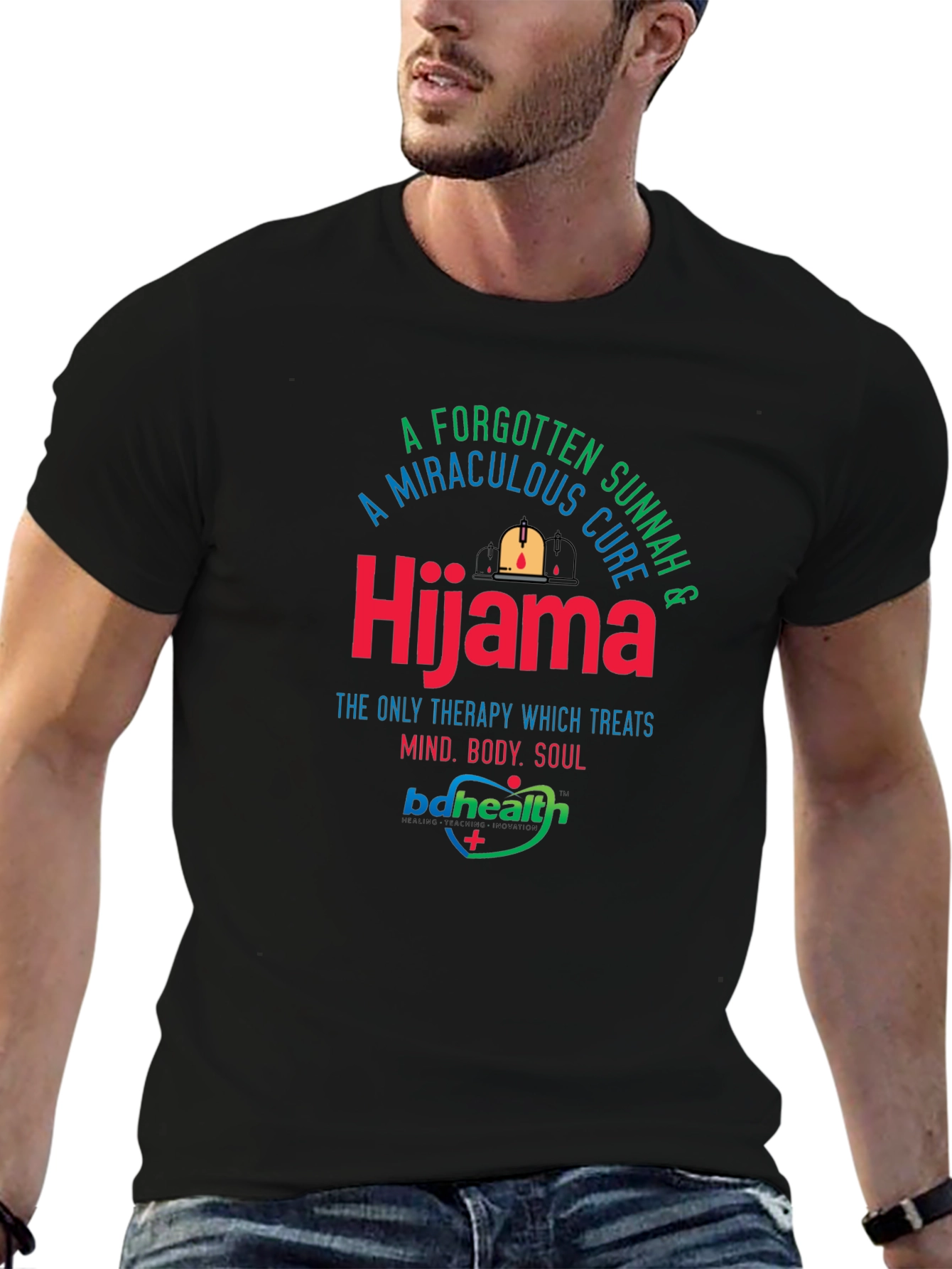 Hijama Therapy Black T-Shirt
