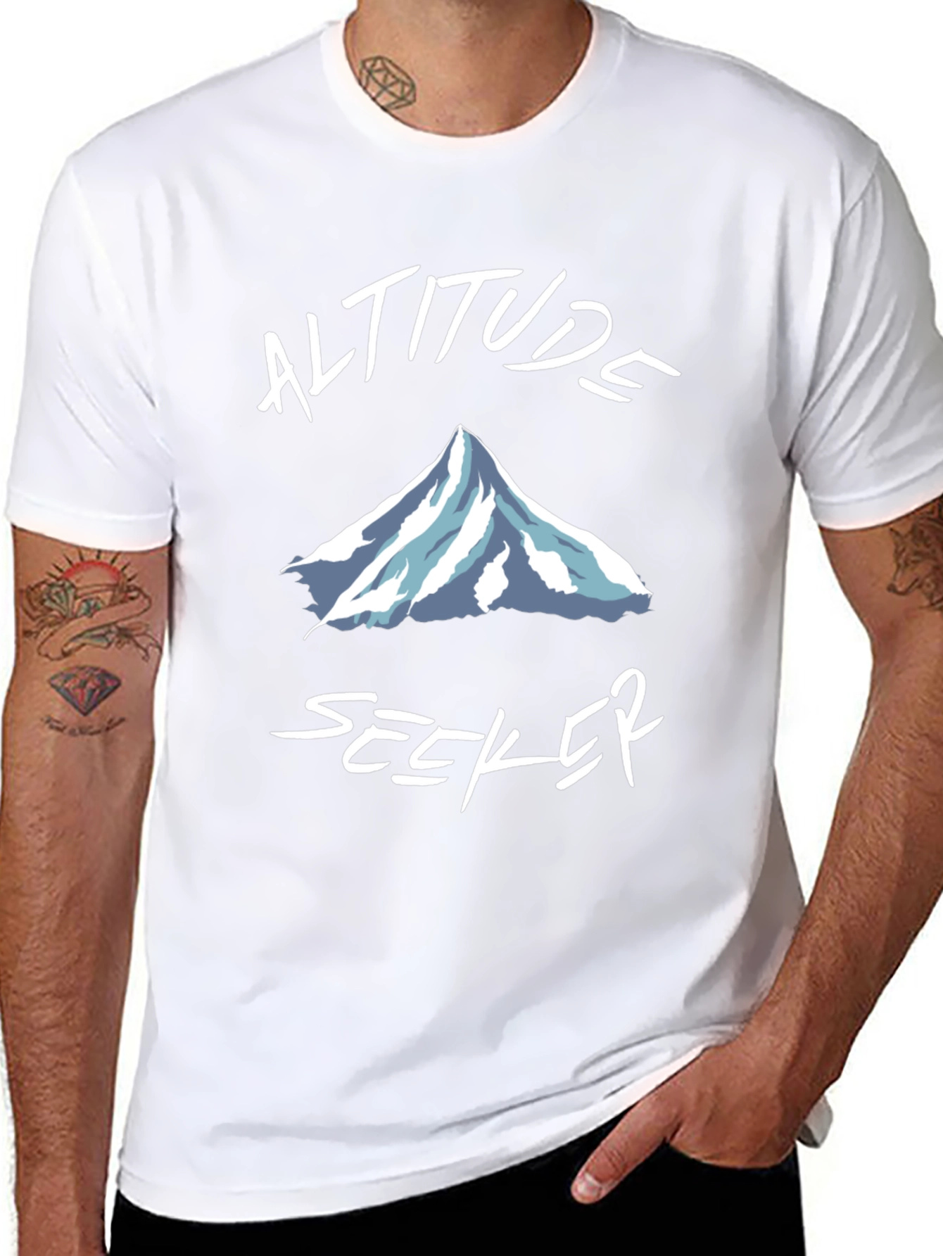 Altitude Seeker Black Graphic T-Shirt
