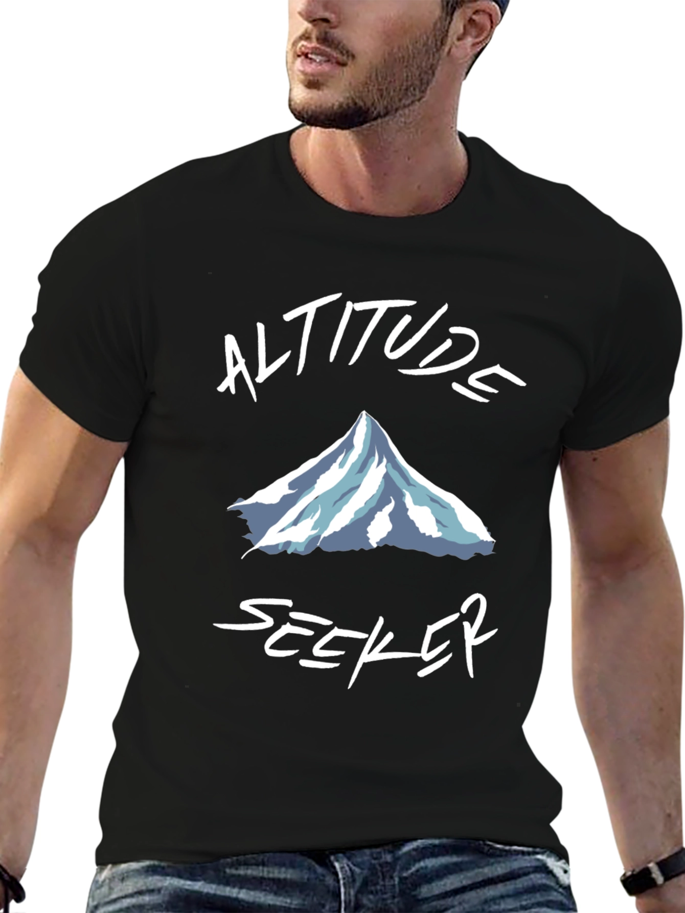 Altitude Seeker Black Graphic T-Shirt