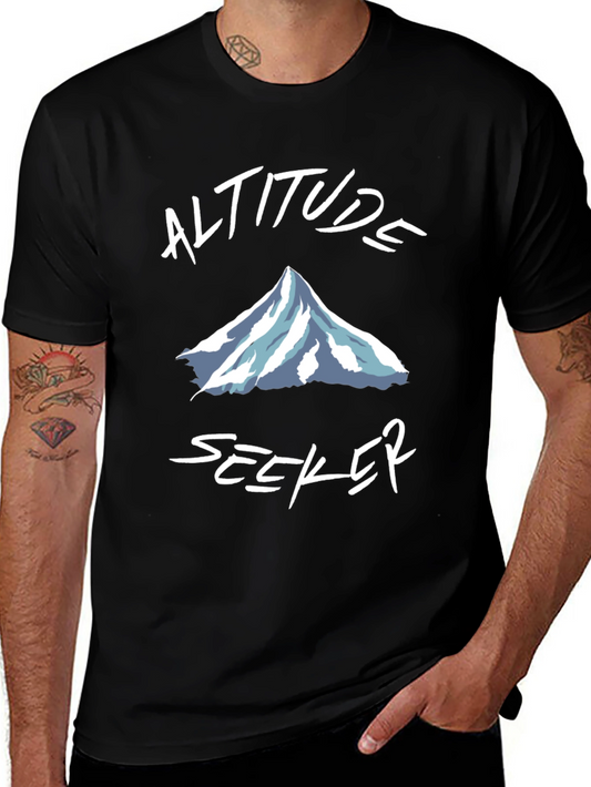 Altitude Seeker Black Graphic T-Shirt