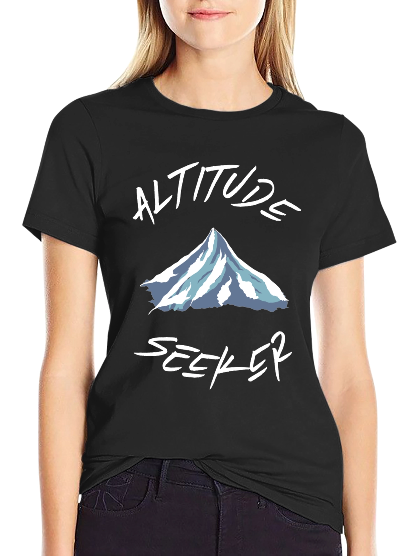 Altitude Seeker Black Graphic T-Shirt