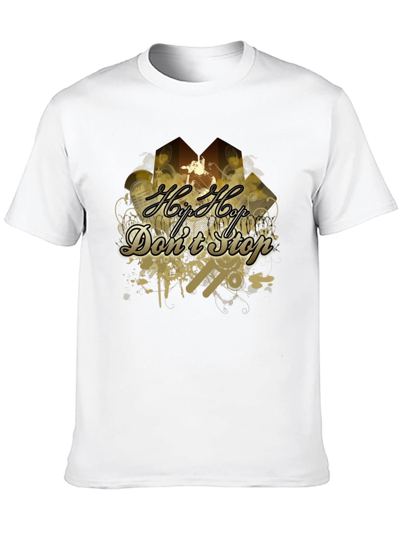 Hip Hop Dont Stop Black T-Shirt