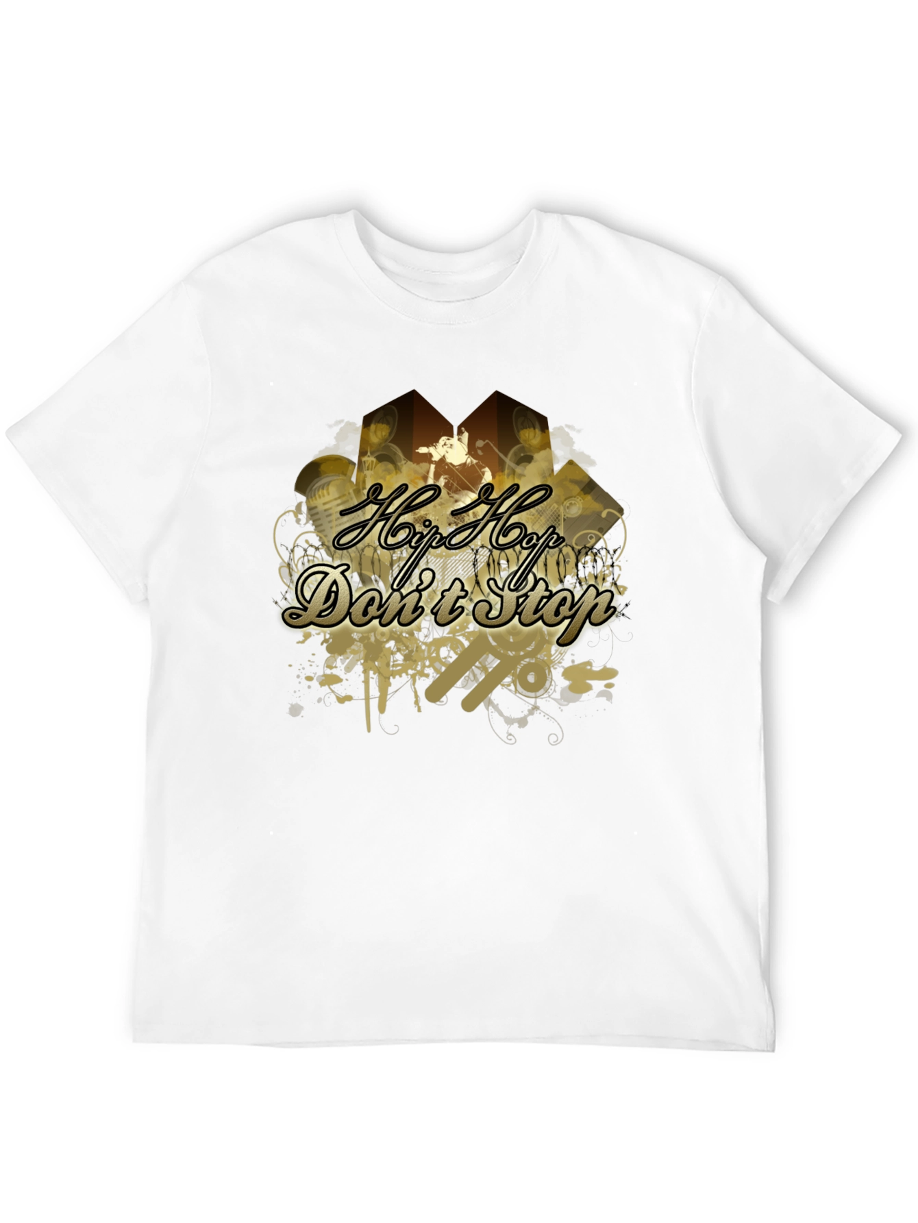 Hip Hop Dont Stop Black T-Shirt
