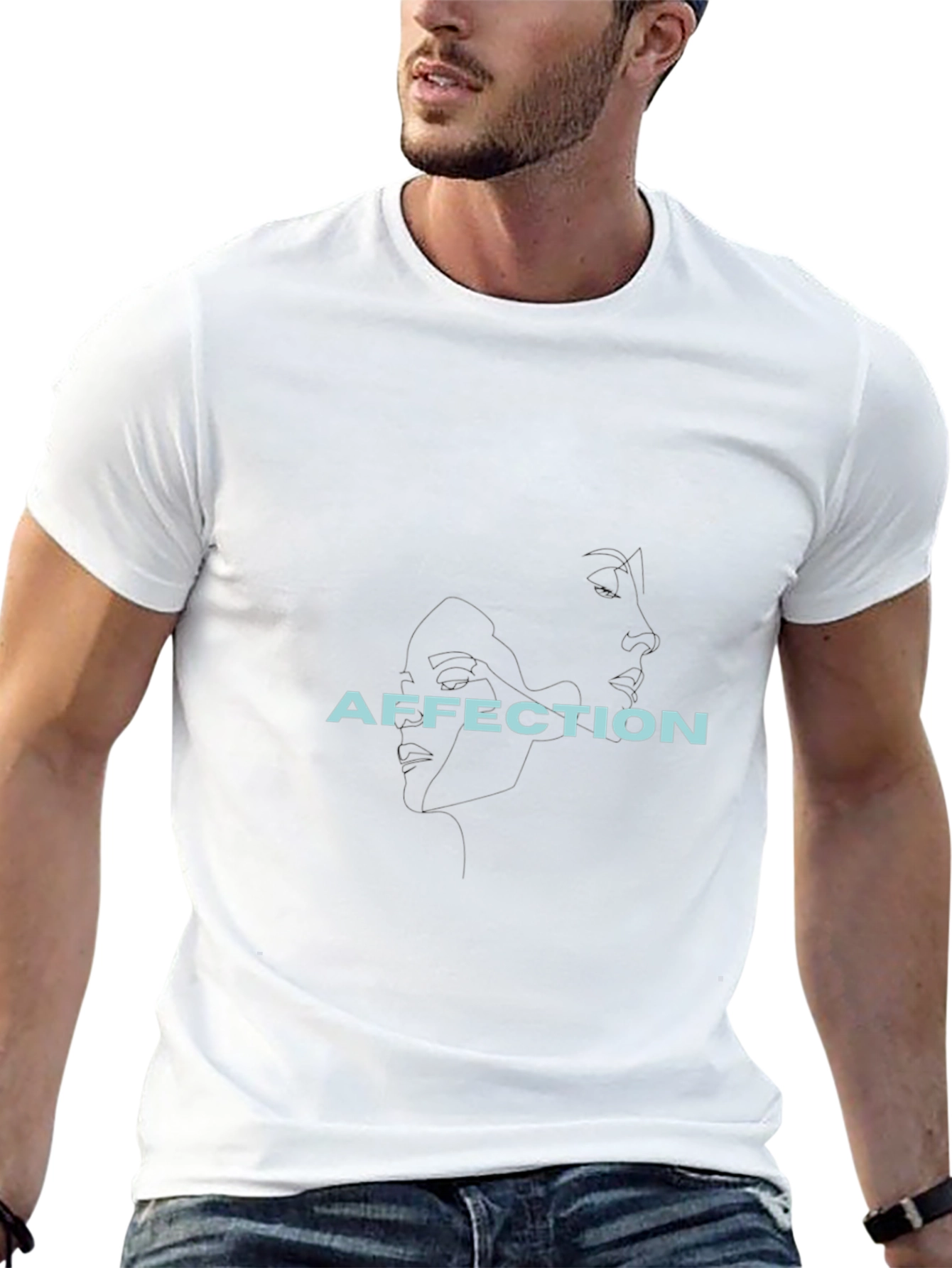 Affection Graphic Tee - Black Casual T-Shirt