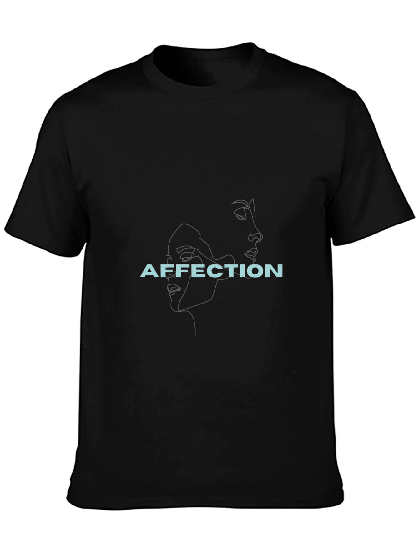 Affection Graphic Tee - Black Casual T-Shirt