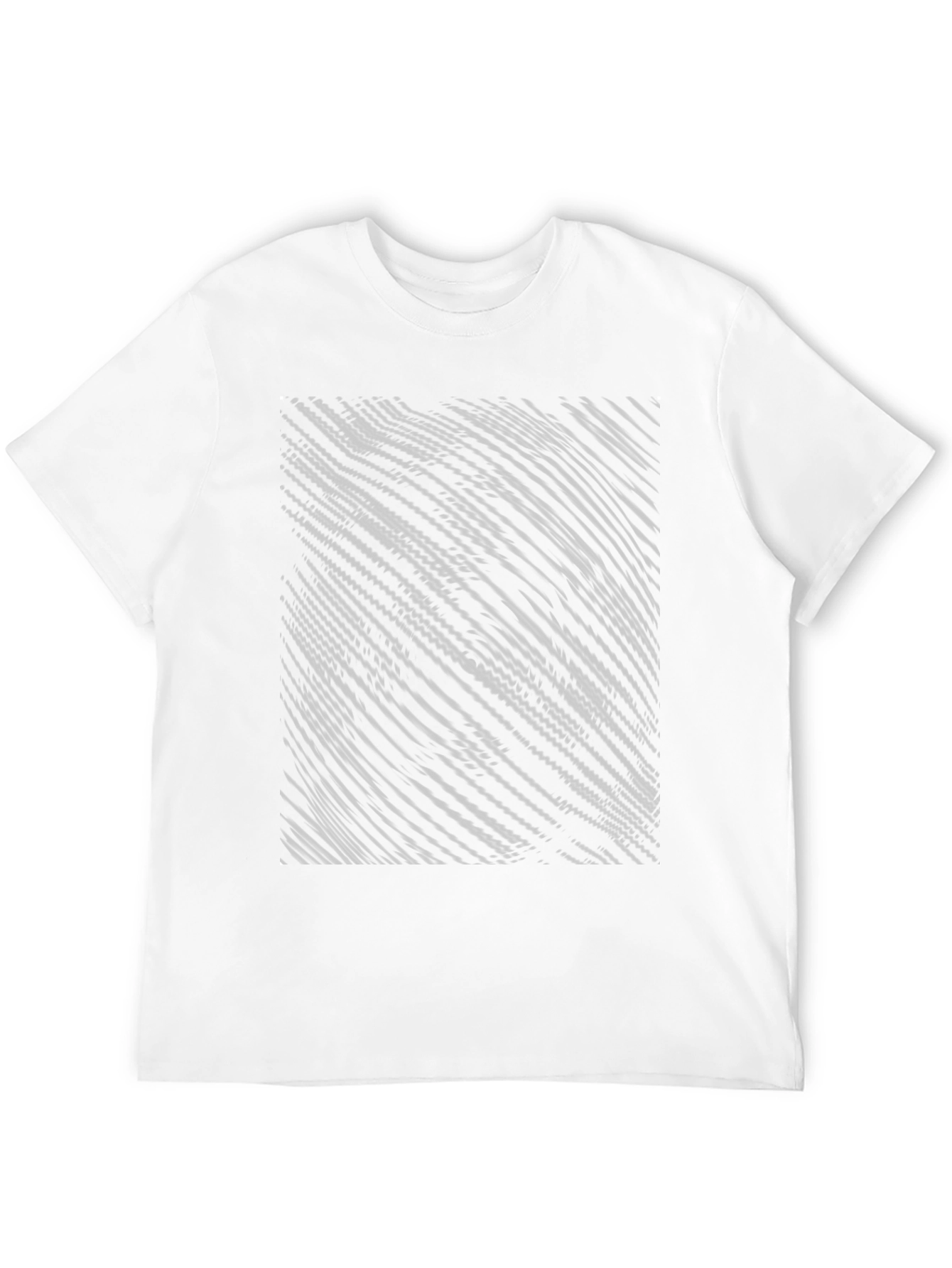 Abstract Wave Pattern Black T-Shirt
