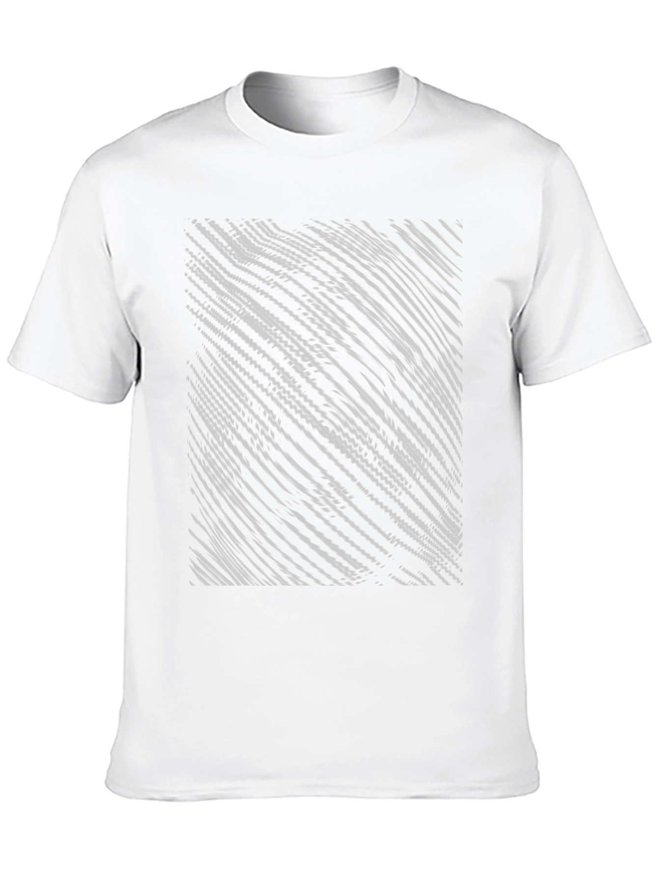 Abstract Wave Pattern Black T-Shirt