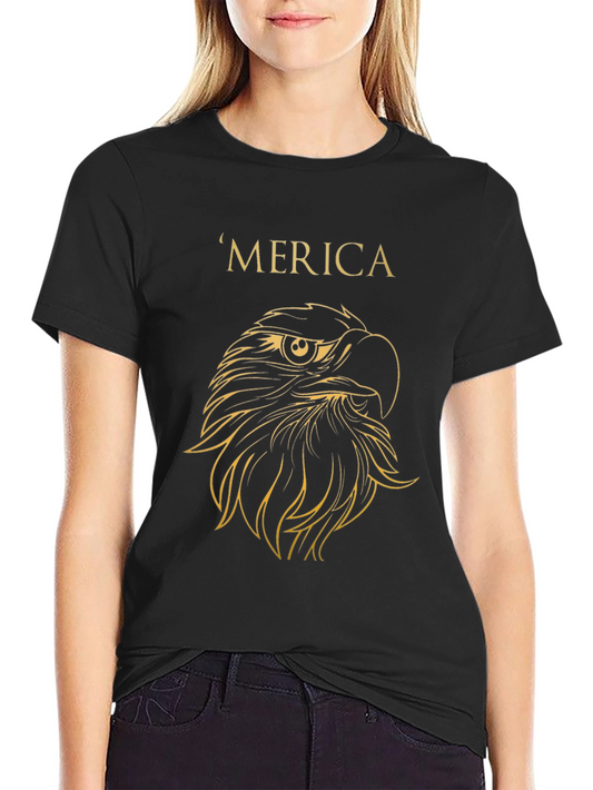 American Pride Eagle Graphic Tee - Black