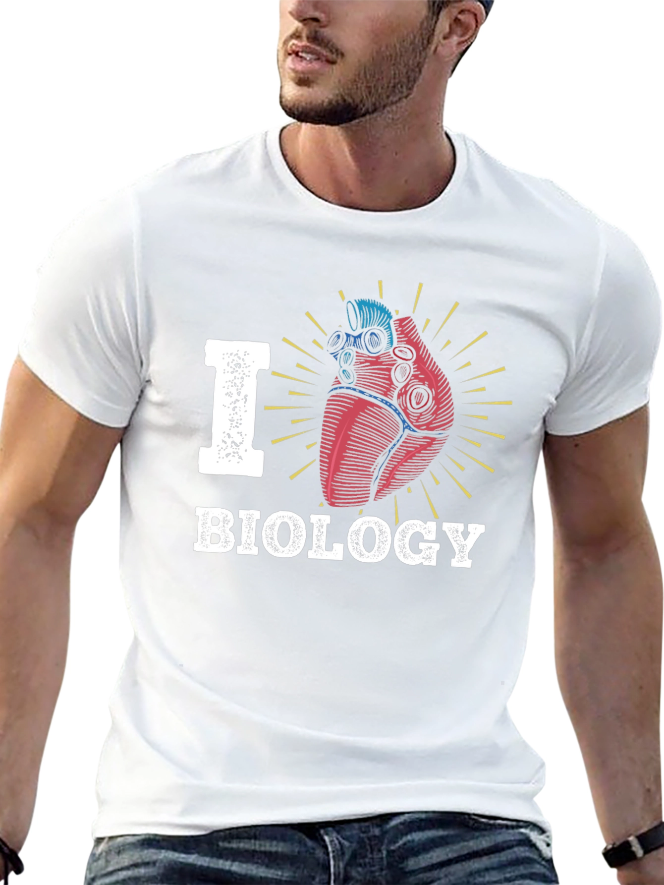 I Heart Biology Graphic Tee - Science Lover Shirt
