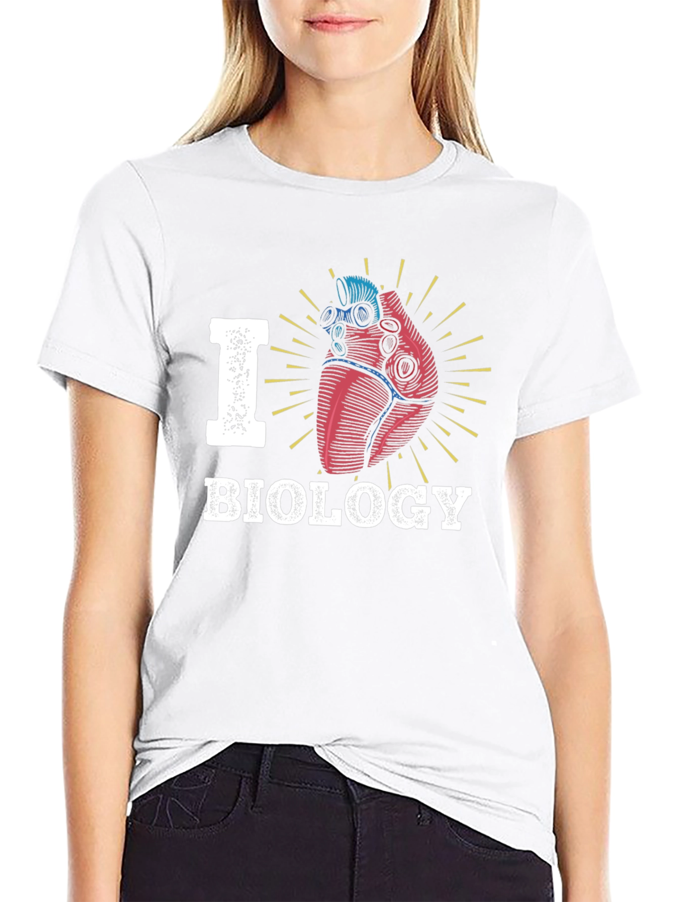 I Heart Biology Graphic Tee - Science Lover Shirt